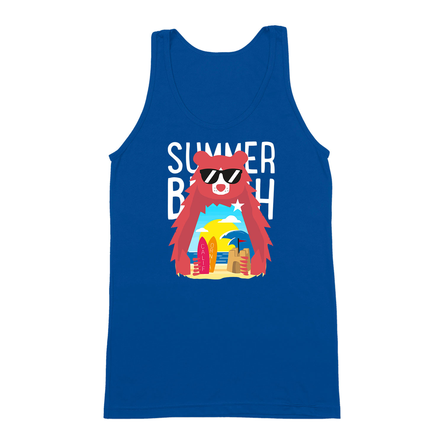 summer beach nyaralás nyár Kék Férfi Trikó
