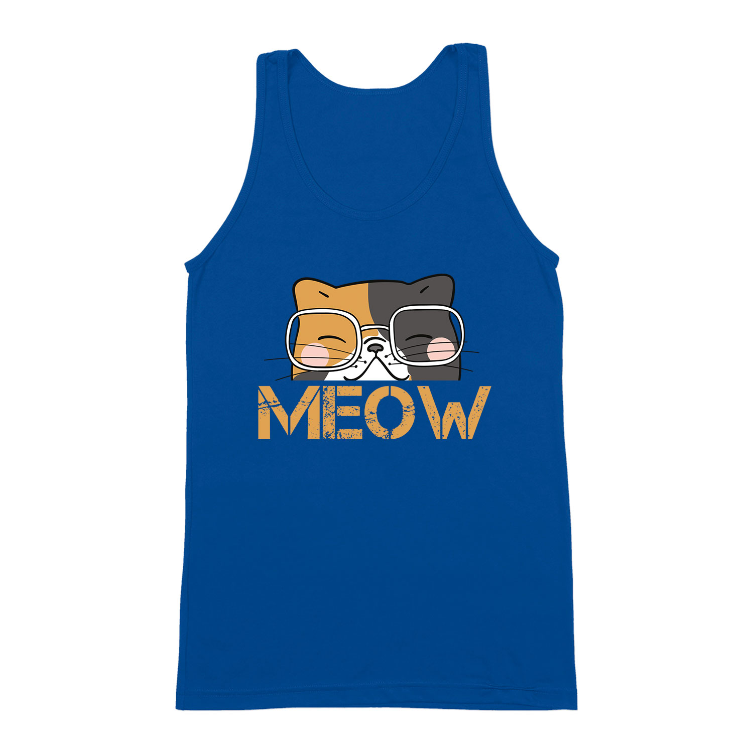 meow macsa macskás cica cicás Kék Férfi Trikó