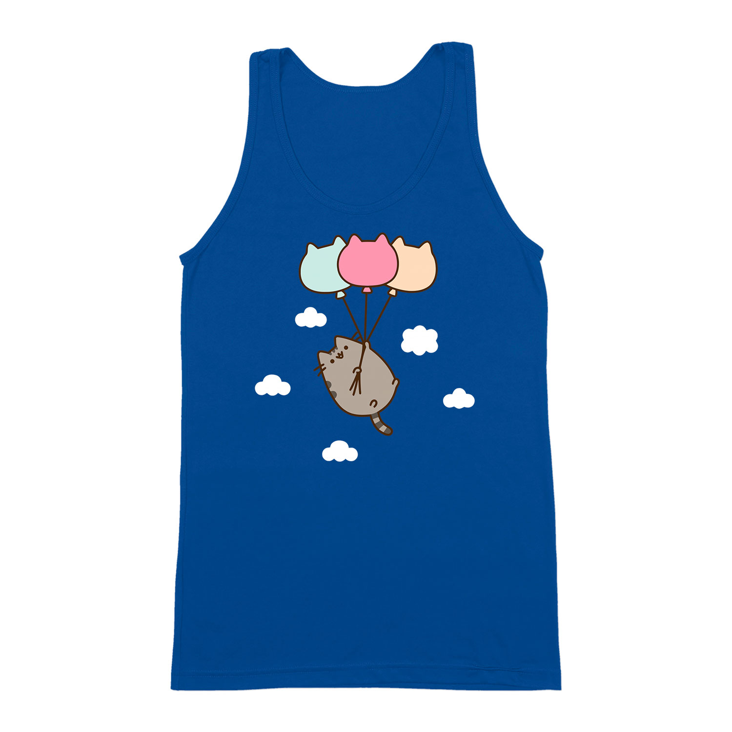 Pusheen macska macskás lufi cica cicás Kék Férfi Trikó