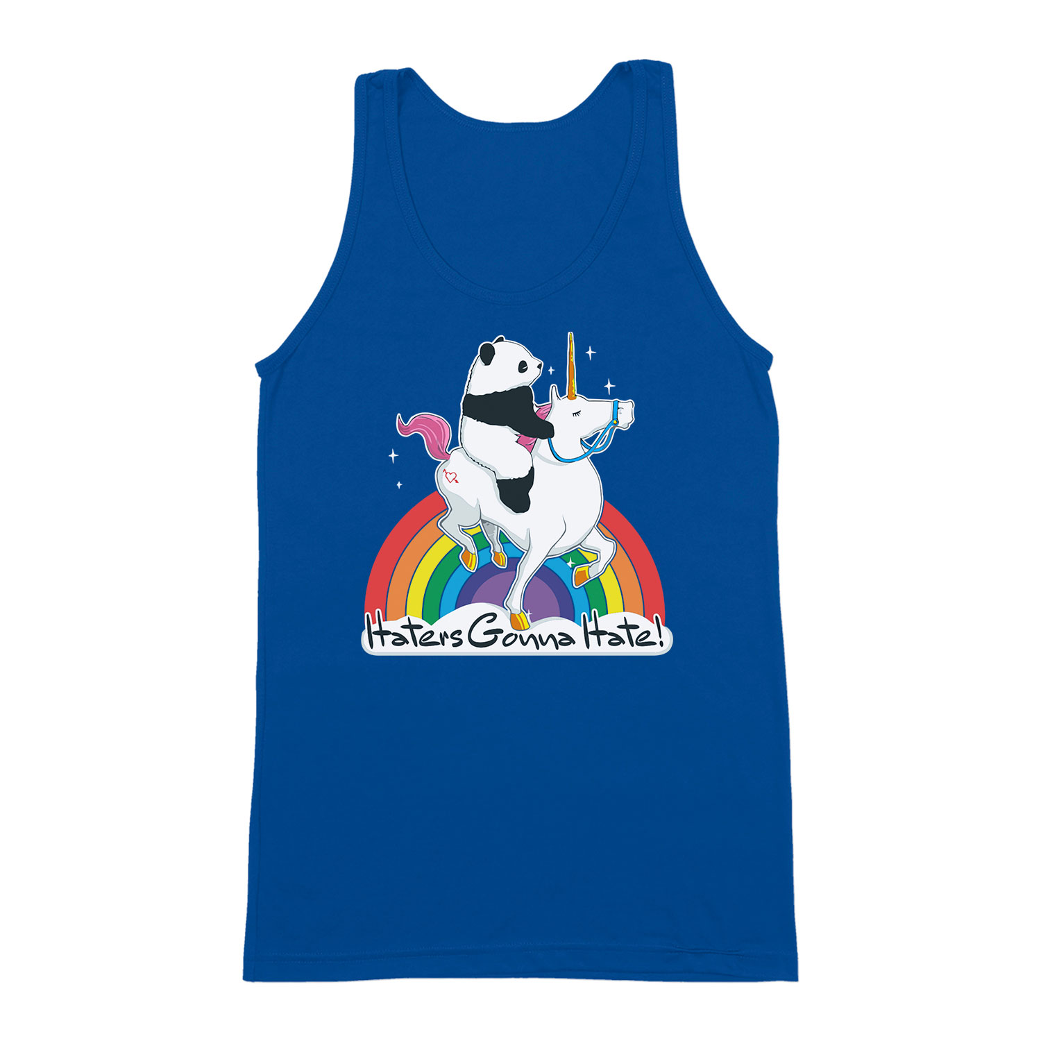 haters gonna hatte unikornis panda Kék Férfi Trikó