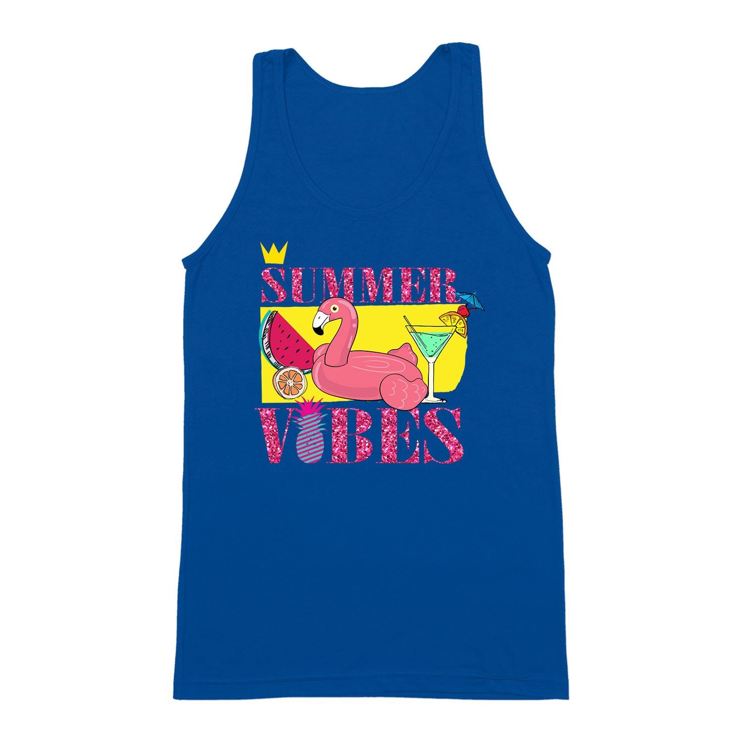 Summer Vibes nyár nyaralás Kék Férfi Trikó