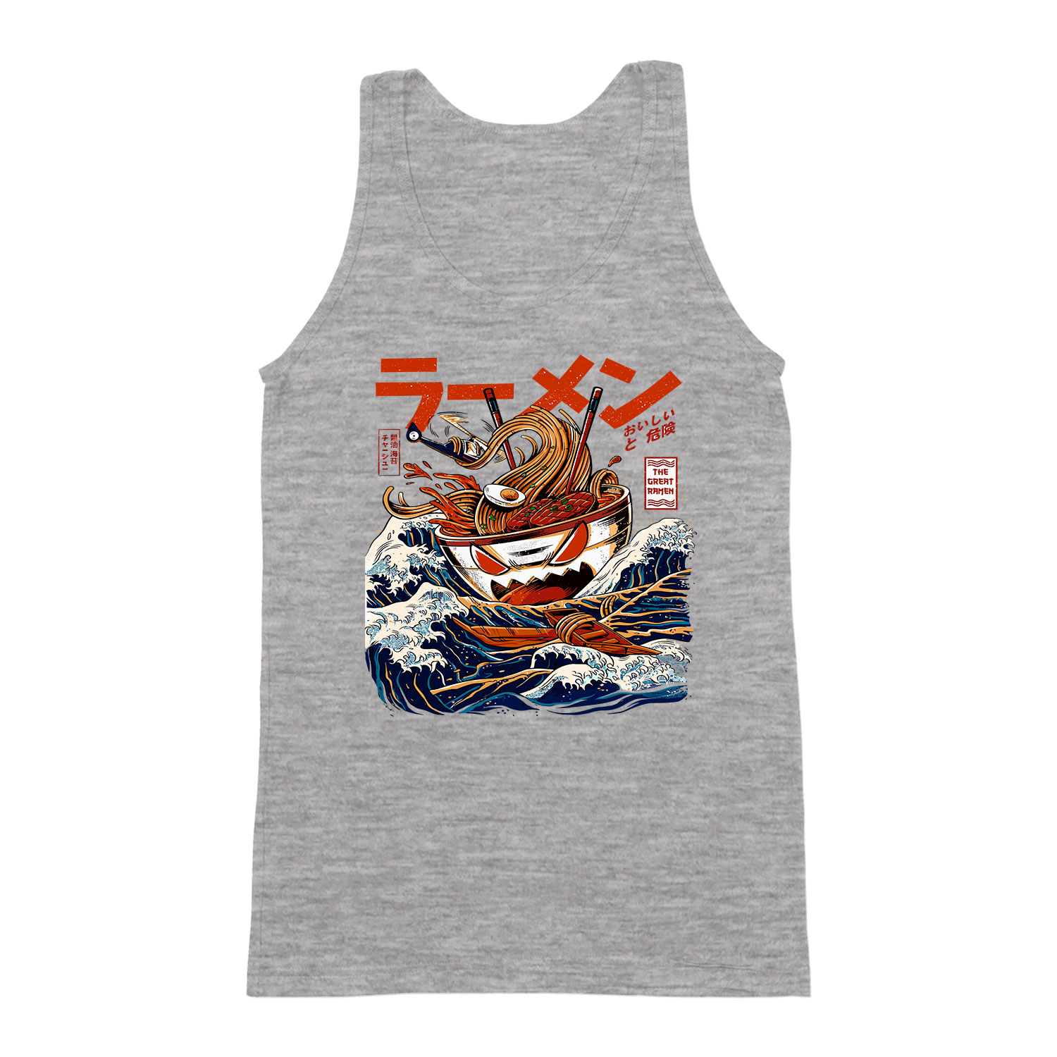 japán ramen Sportszürke Férfi Trikó