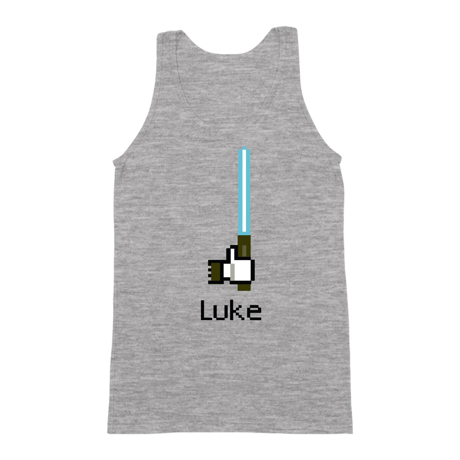 luke skywalker star wars facebook like humor Sportszürke Férfi Trikó