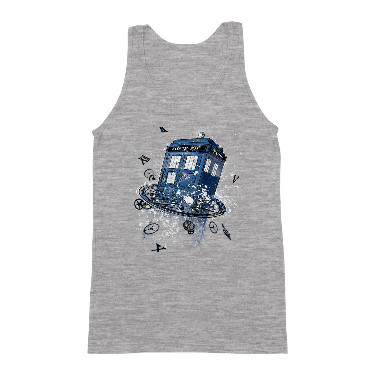 tardis dr who ki vagy doki Sportszürke Férfi Trikó