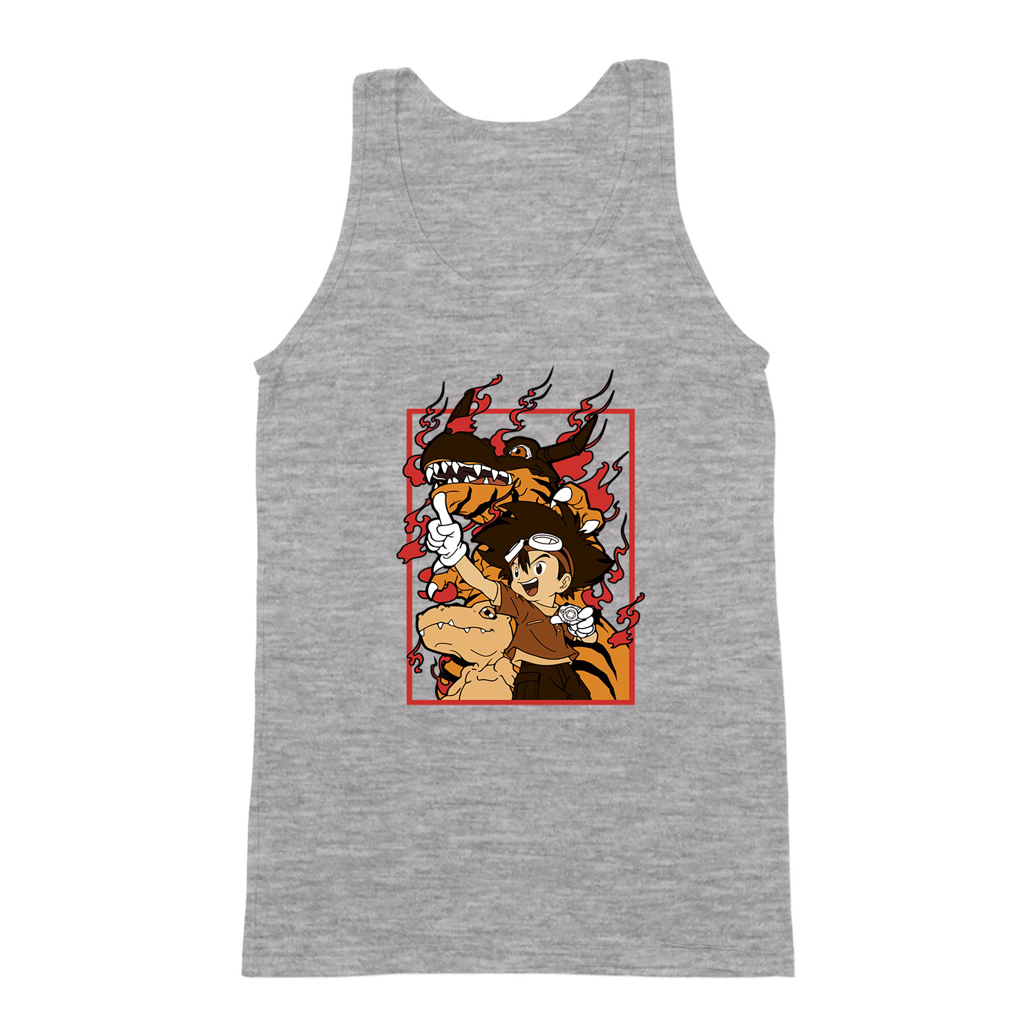 agumon digimon tai Sportszürke Férfi Trikó