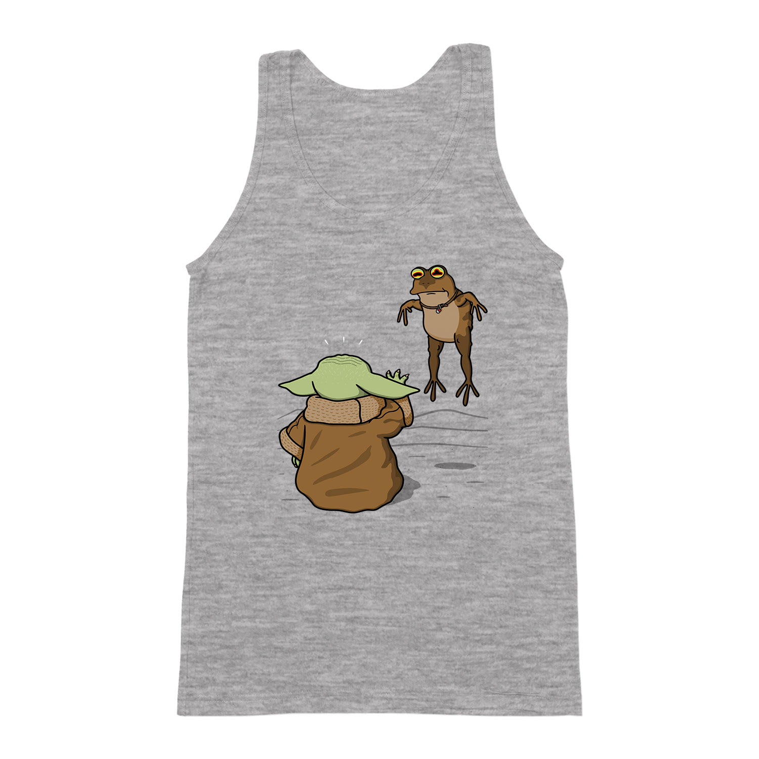 baba yoda baby yoda béka Sportszürke Férfi Trikó