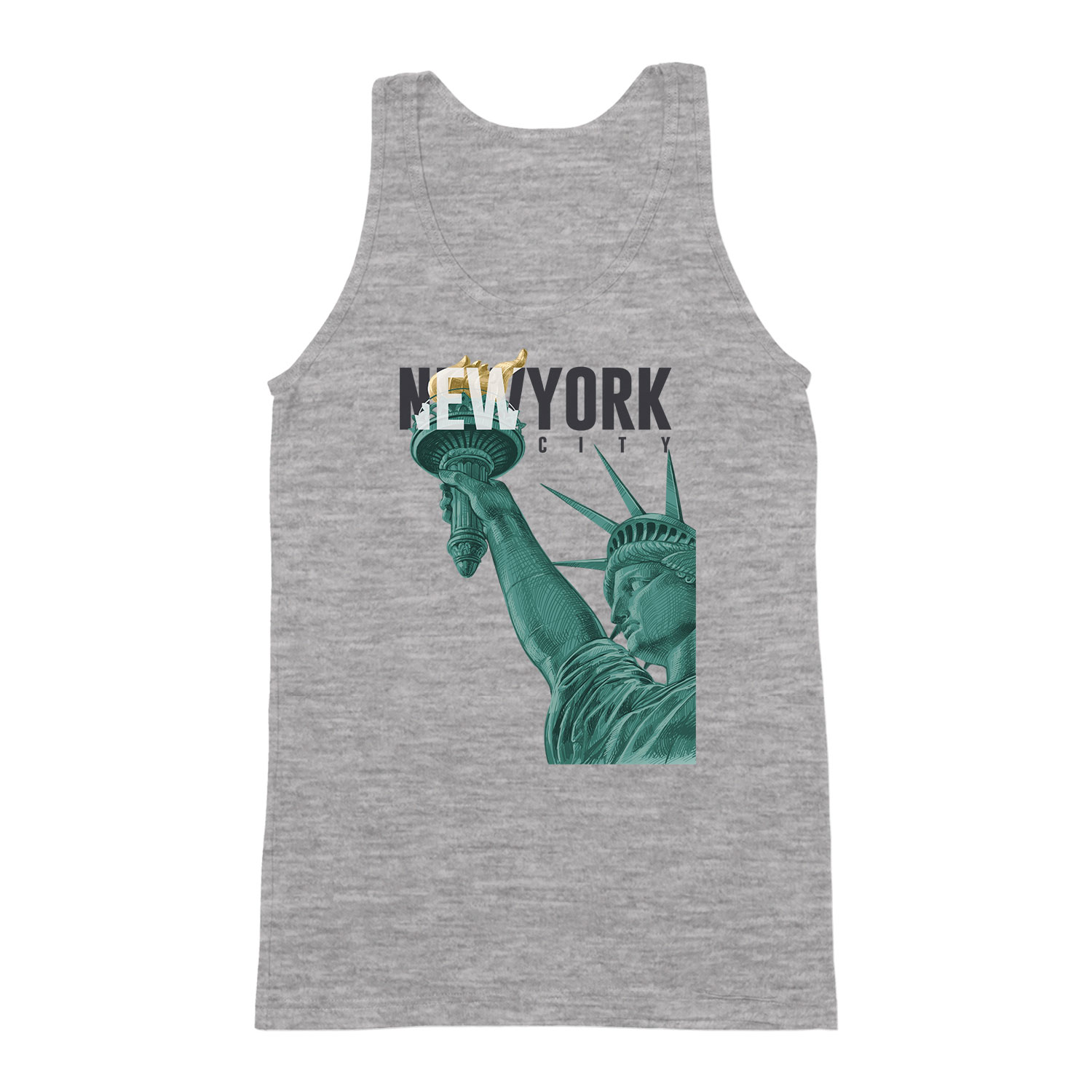 new york city szabadságszobor Sportszürke Férfi Trikó