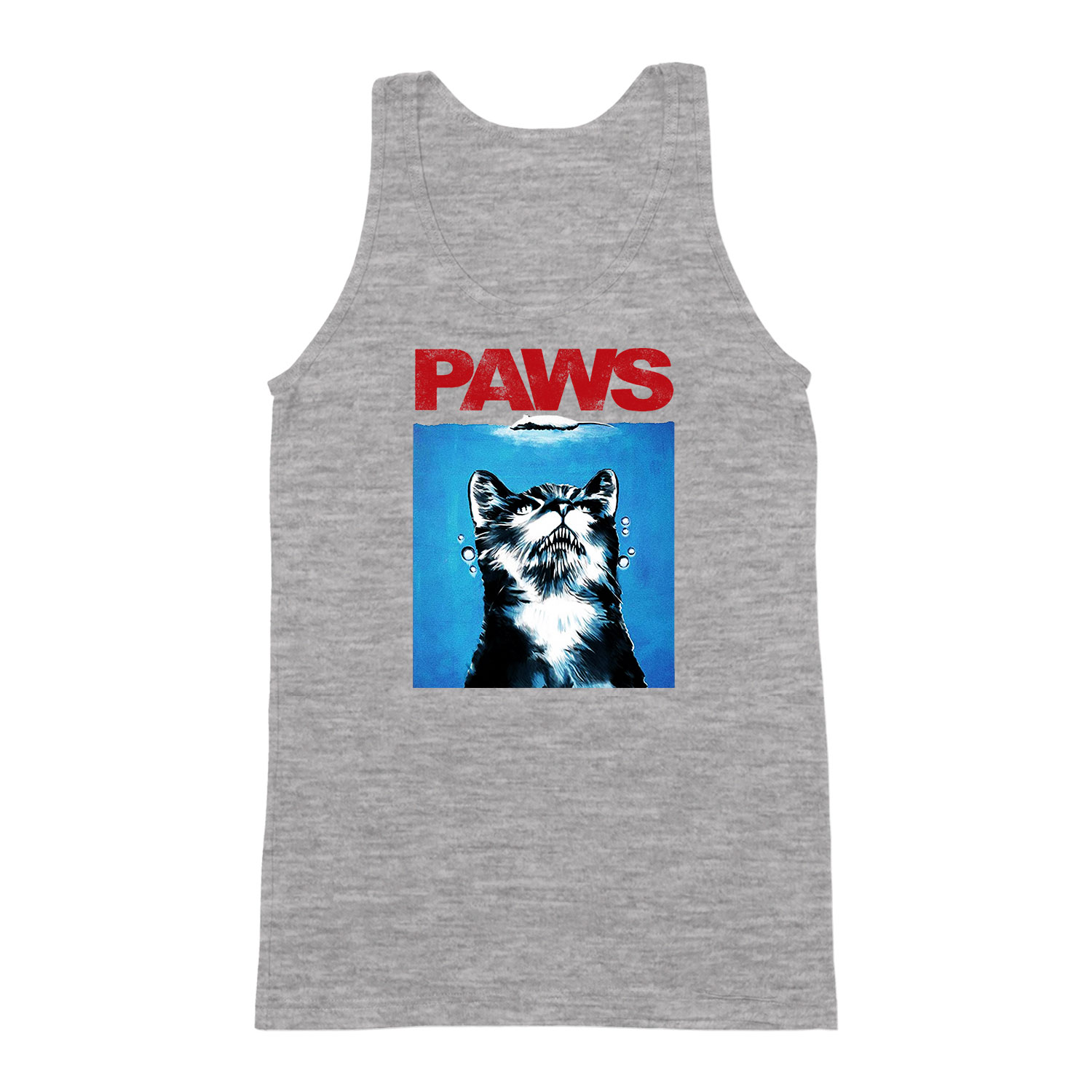 paws macsa macskás cica Sportszürke Férfi Trikó
