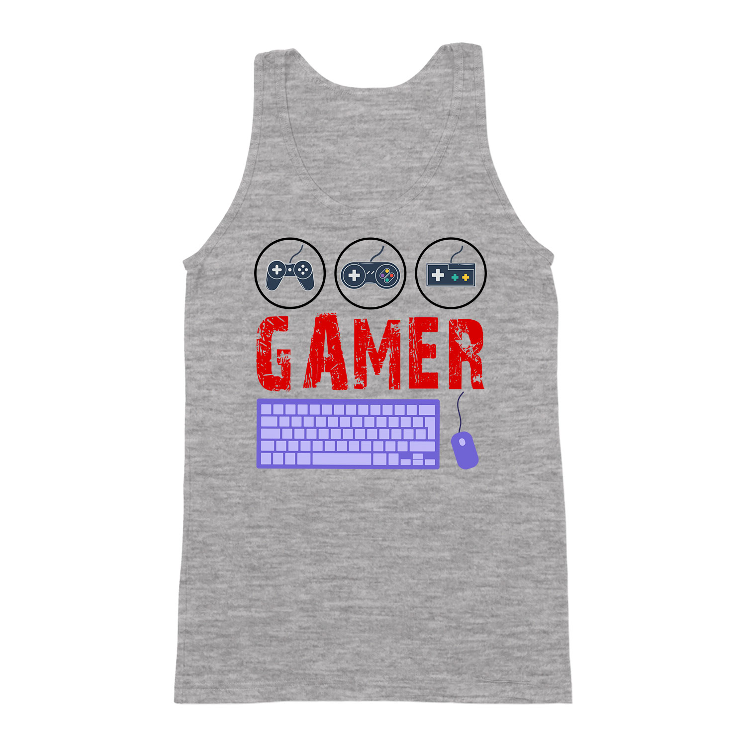 Gamer joystick Sportszürke Férfi Trikó
