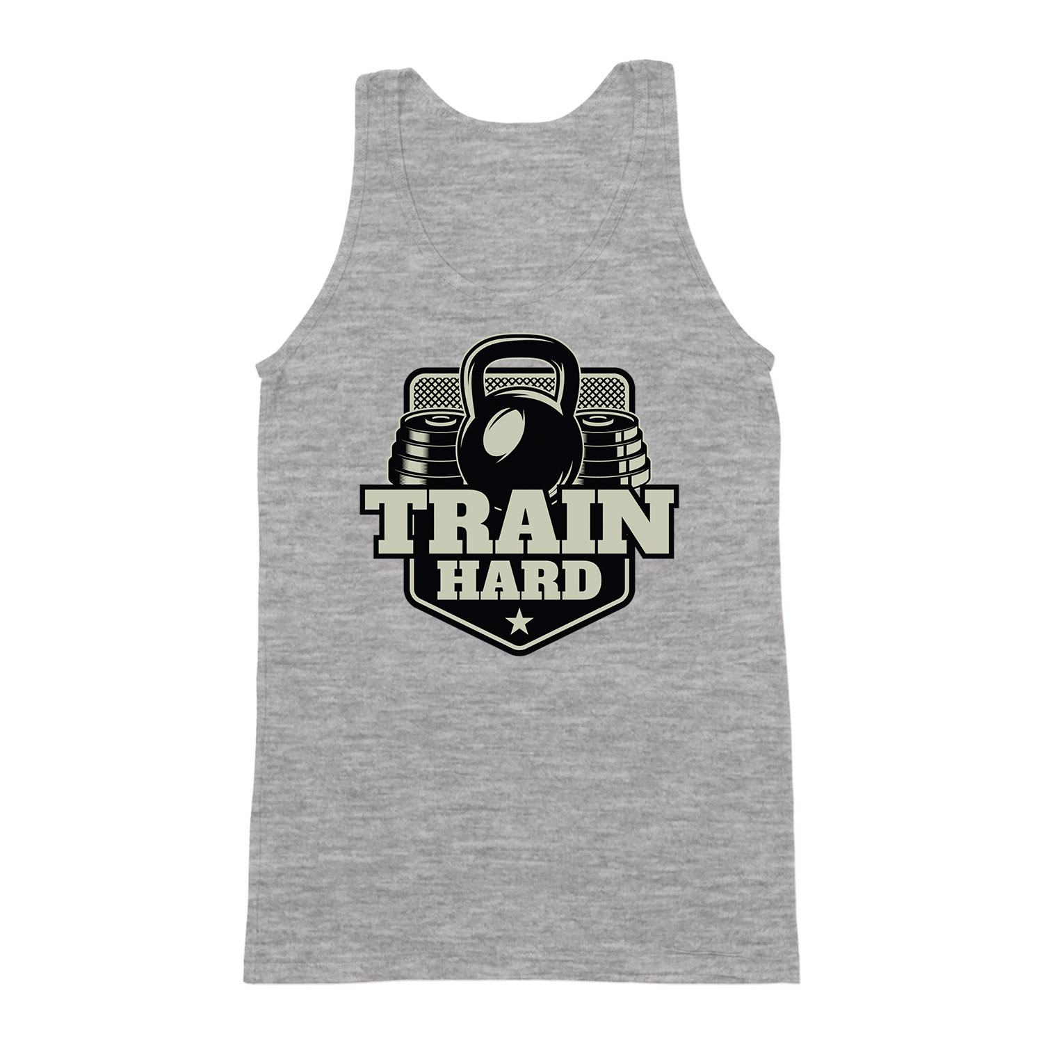 kondi kondizás train hard Sportszürke Férfi Trikó