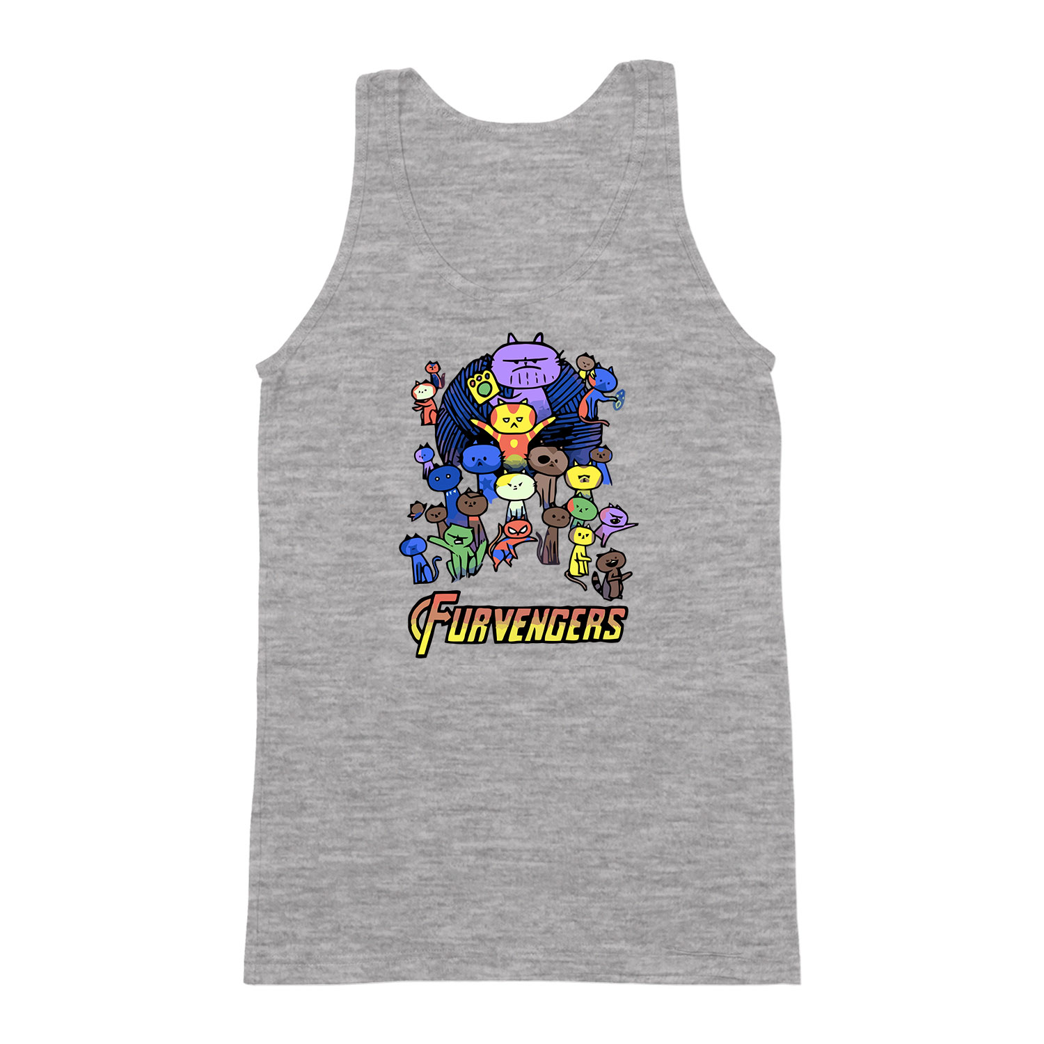 furvengers macska macskás cica cicás Sportszürke Férfi Trikó
