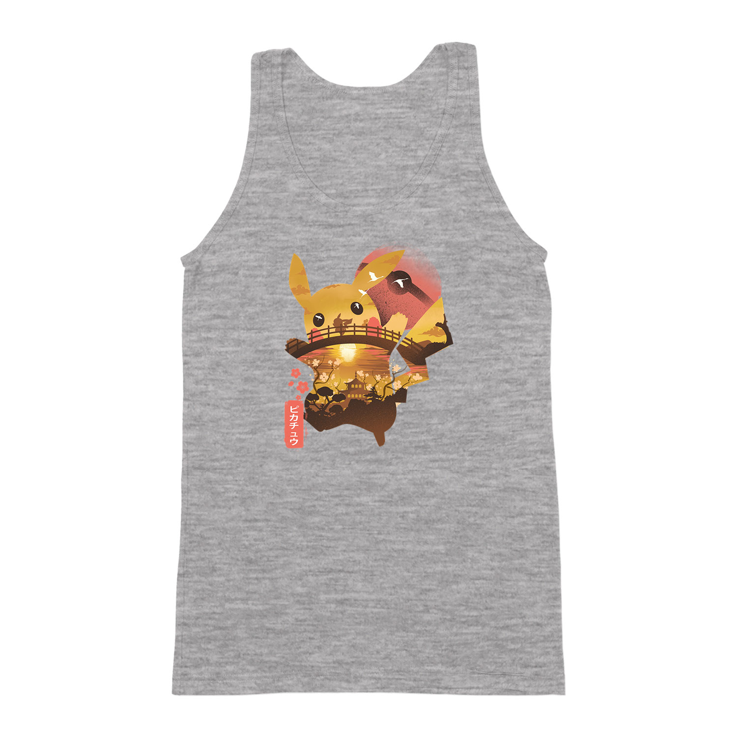 pikachu japán Sportszürke Férfi Trikó