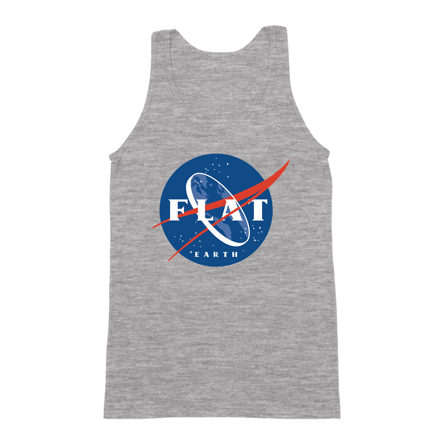 flat earth nasa Sportszürke Férfi Trikó