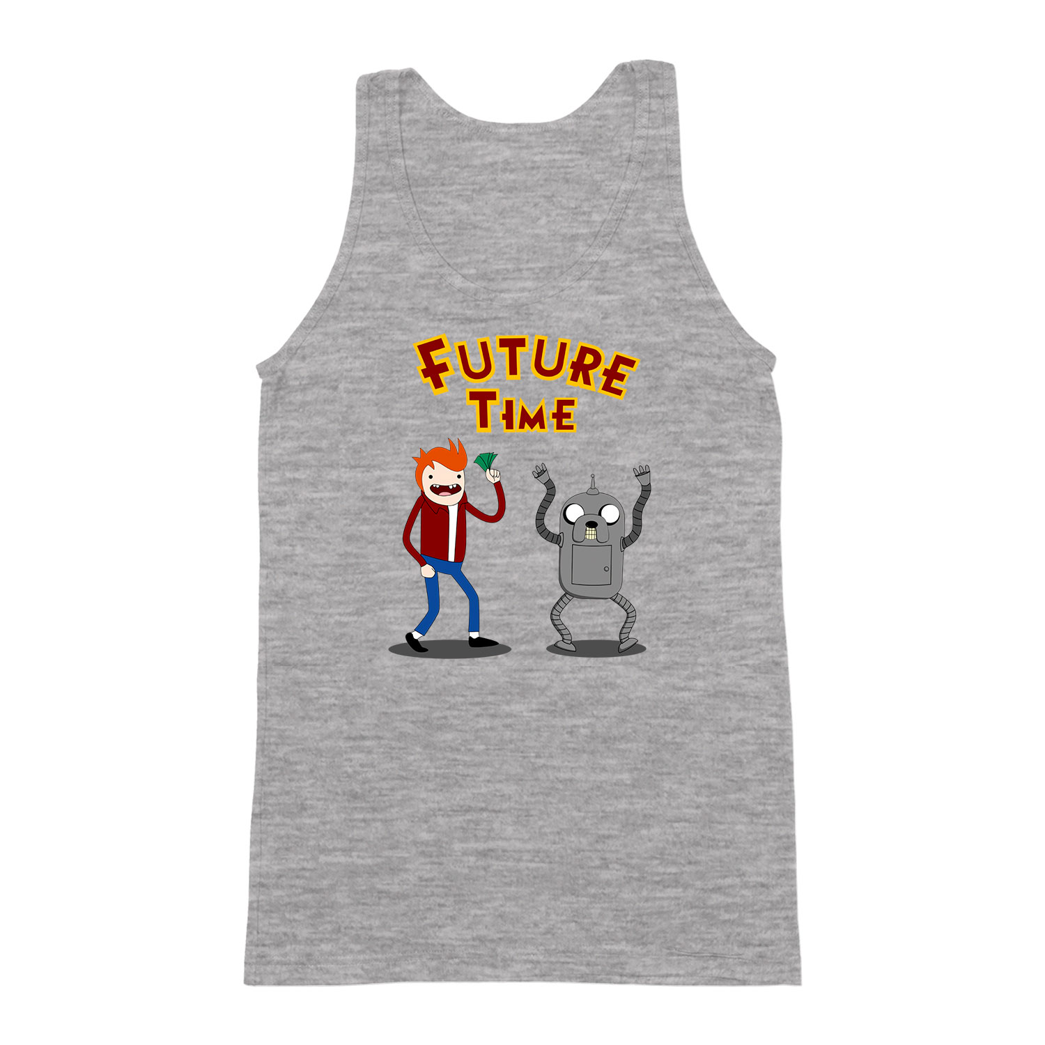 futurama adventure time Sportszürke Férfi Trikó
