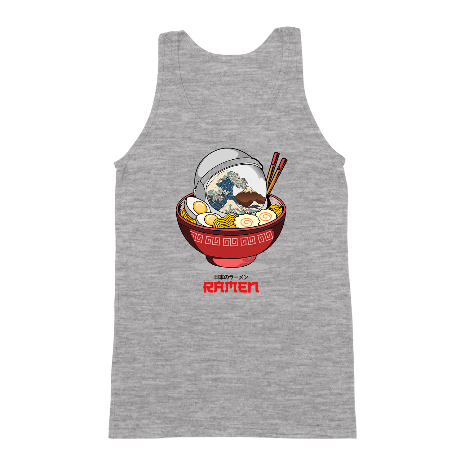japán ramen Sportszürke Férfi Trikó