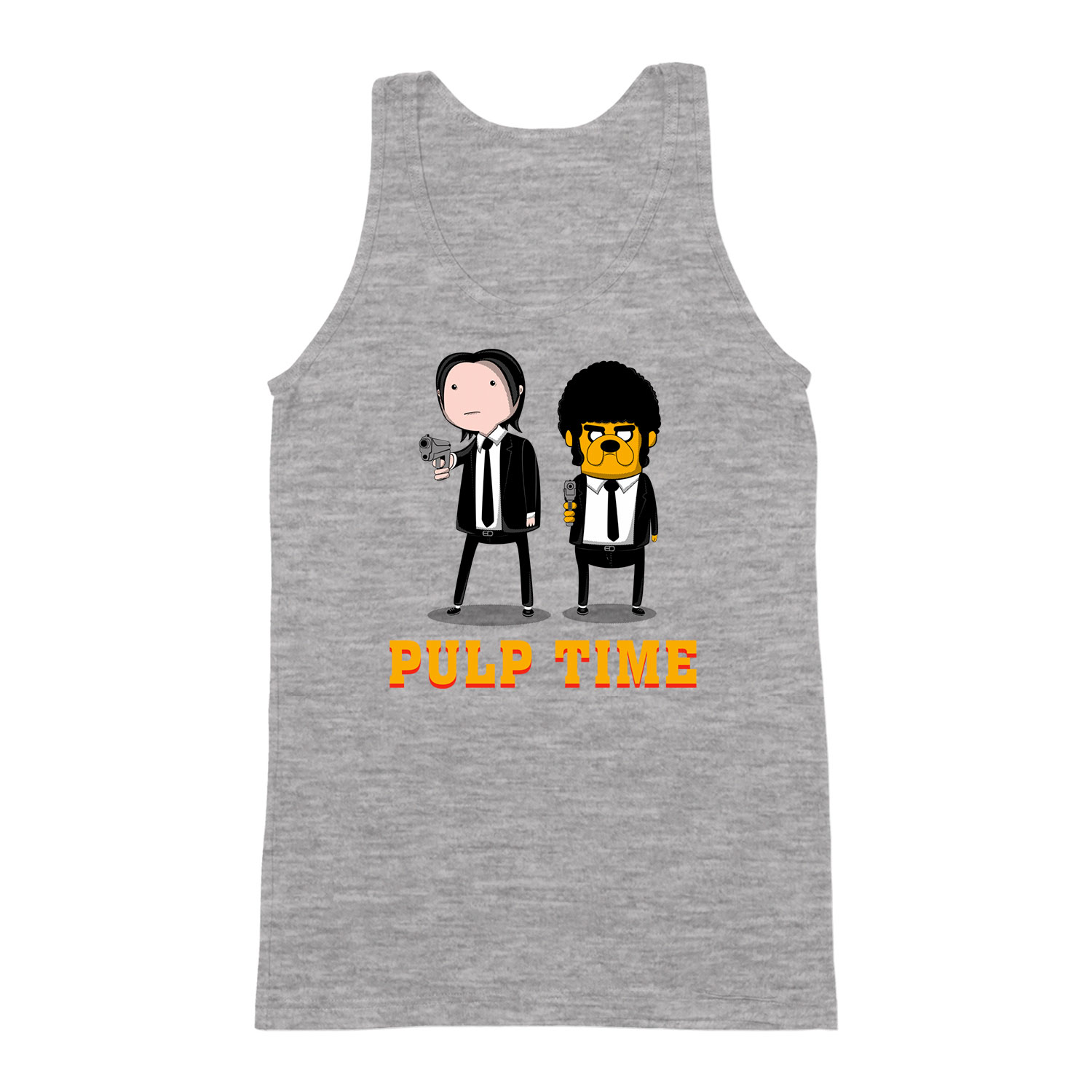 adventure time pulp fiction Sportszürke Férfi Trikó