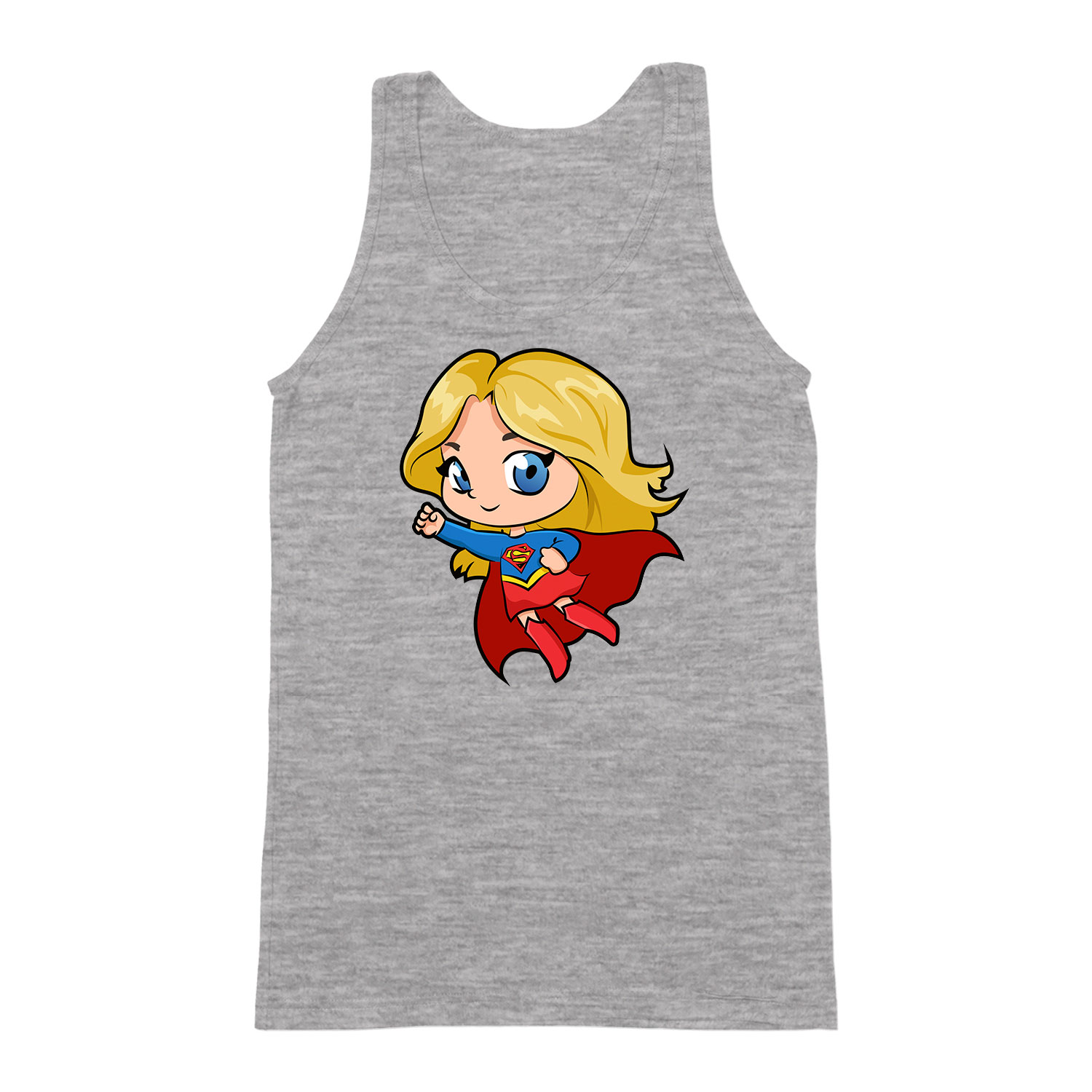 Chibi Supergirl Sportszürke Férfi Trikó