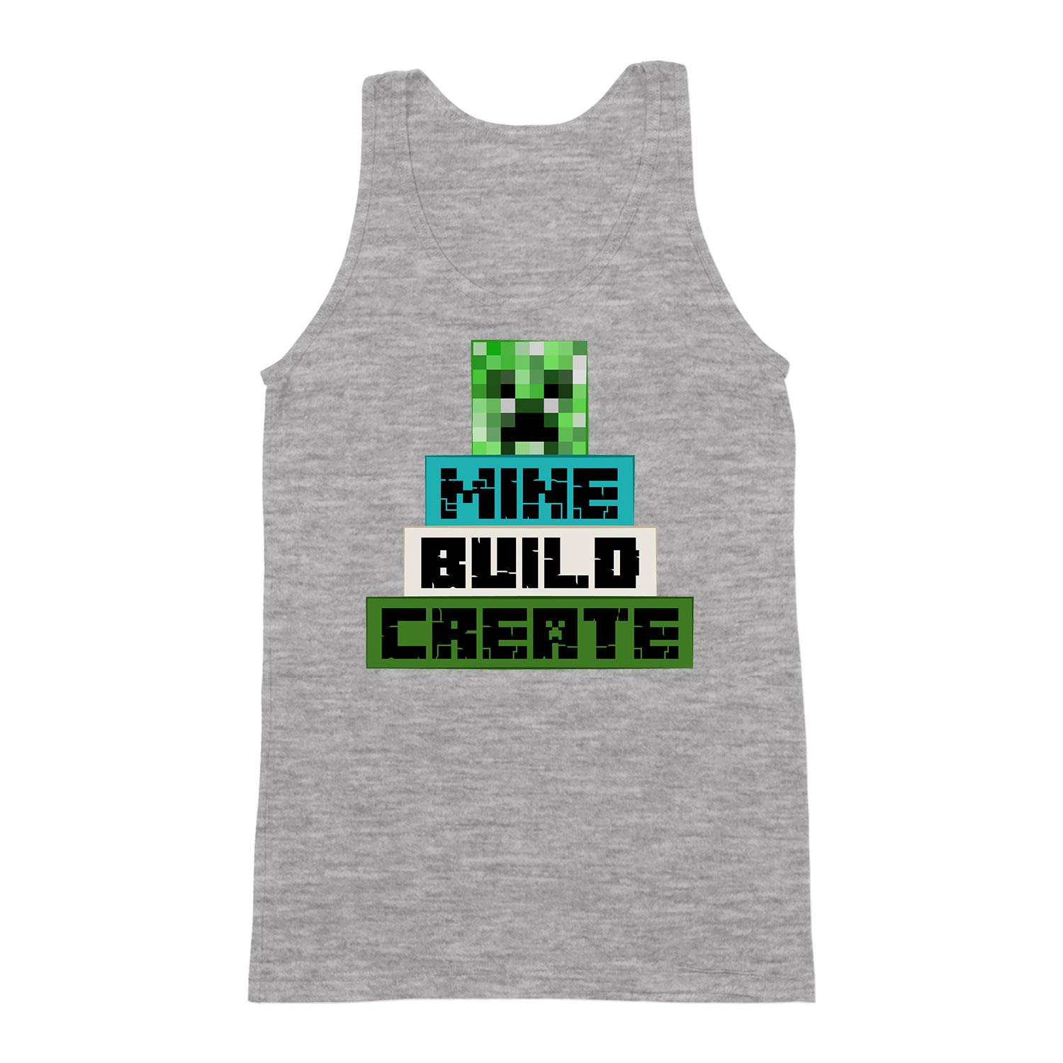 minecraft creeper Sportszürke Férfi Trikó