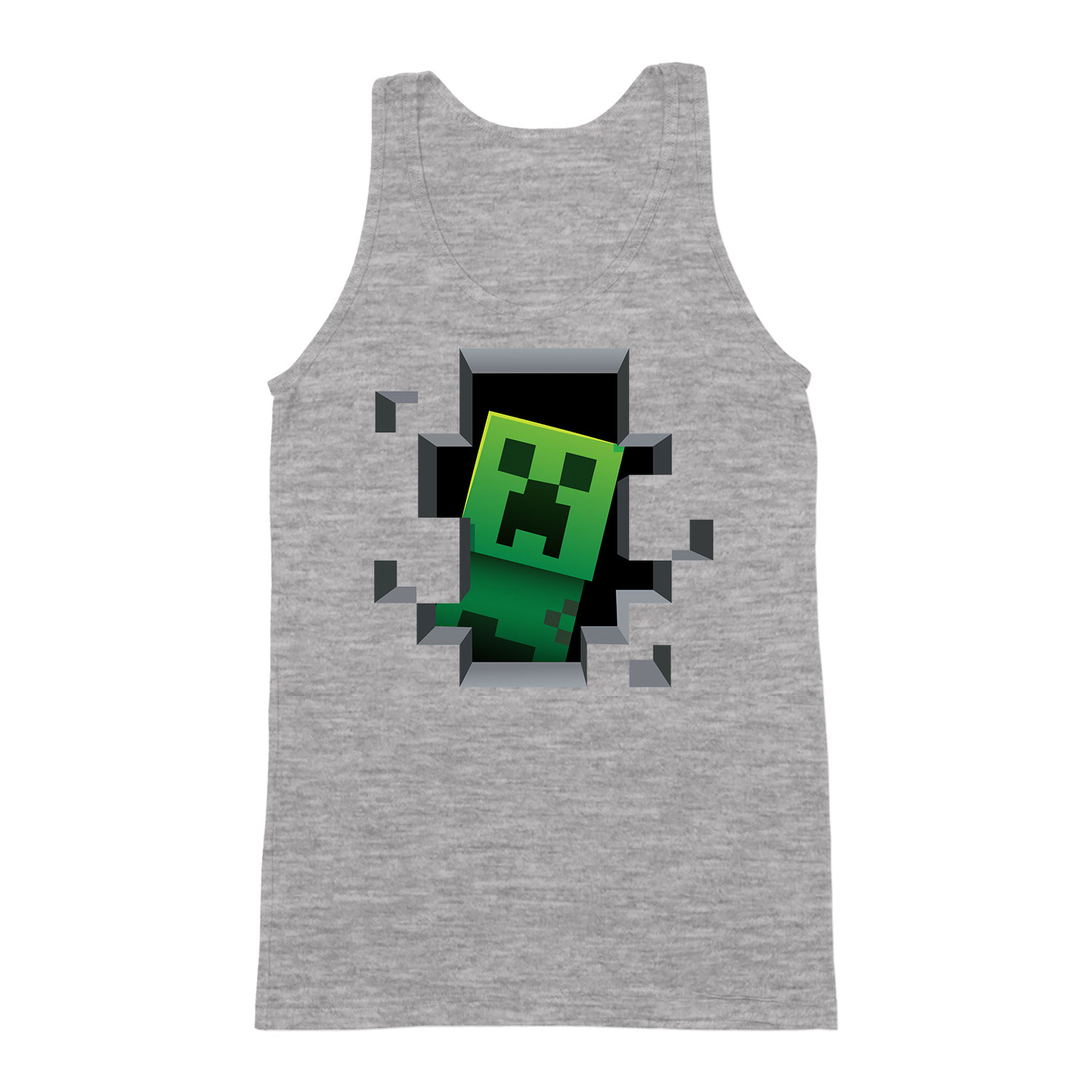 minecraft creeper Sportszürke Férfi Trikó