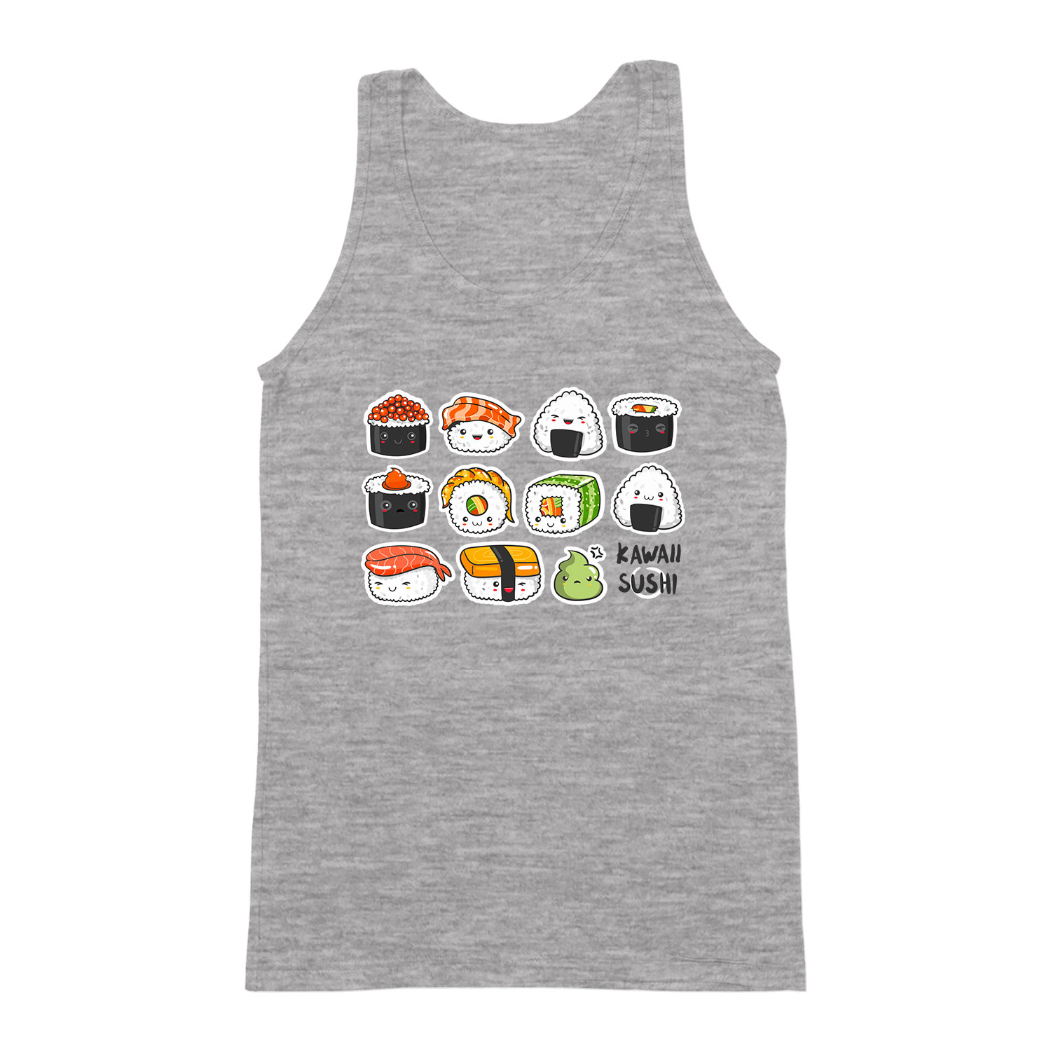 szusi sushi kawaii Sportszürke Férfi Trikó