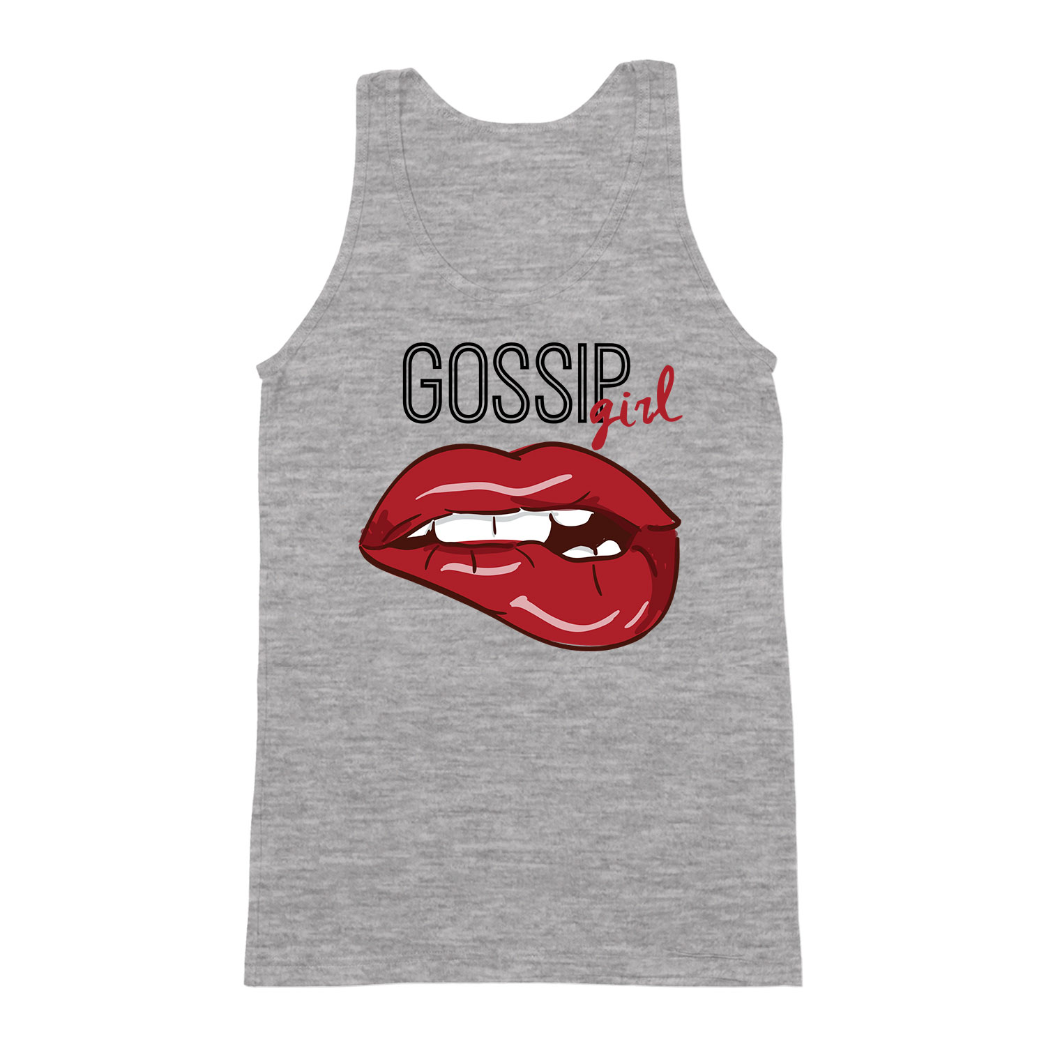 gossip girl lips ajak ajkak Sportszürke Férfi Trikó