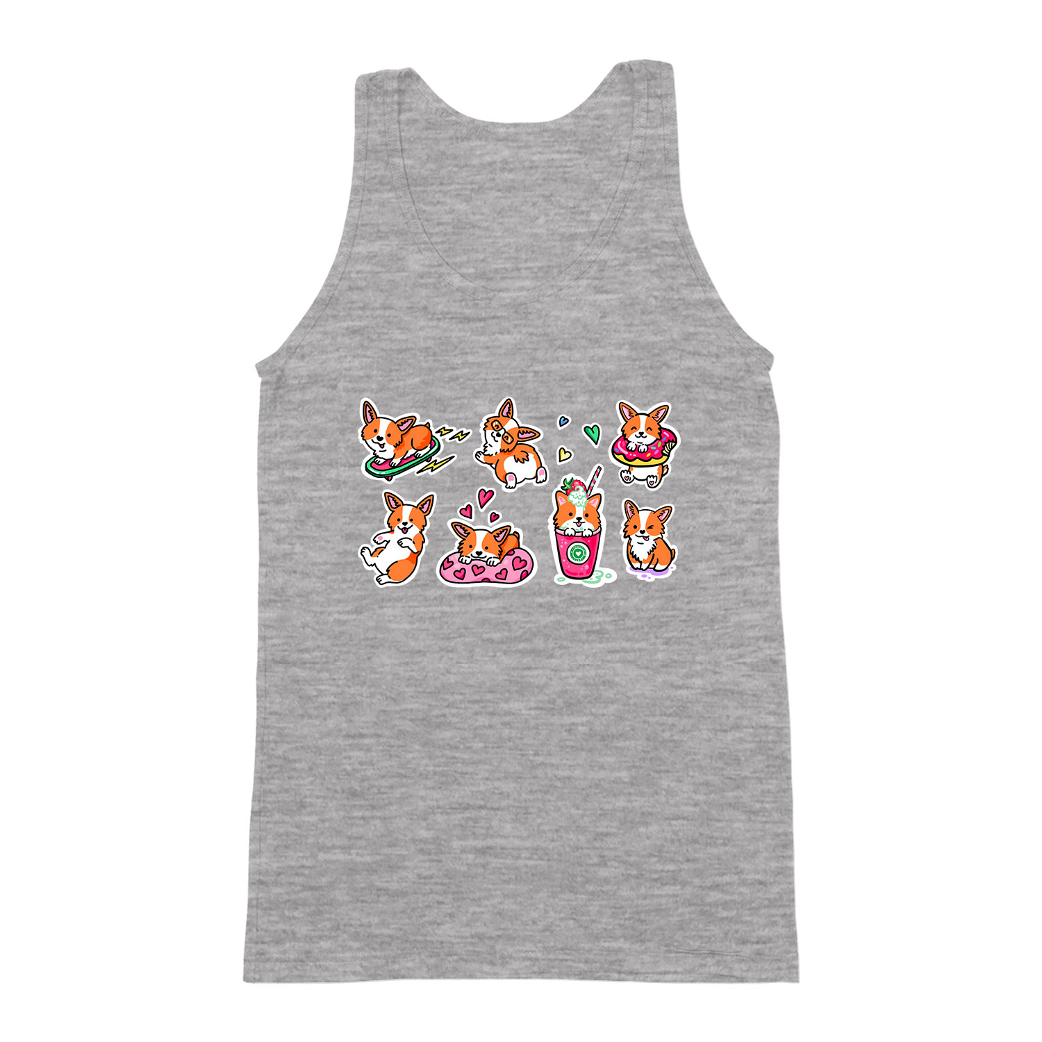 Corgi korgi corgik Sportszürke Férfi Trikó