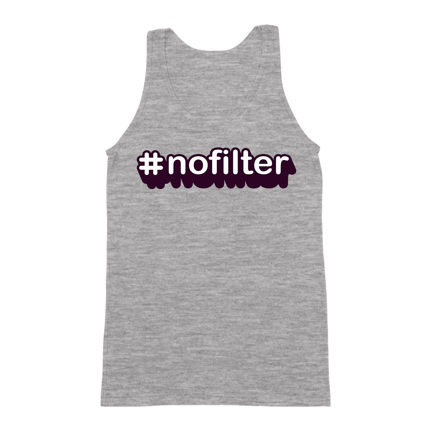 nofilter hashtag hessteg Sportszürke Férfi Trikó