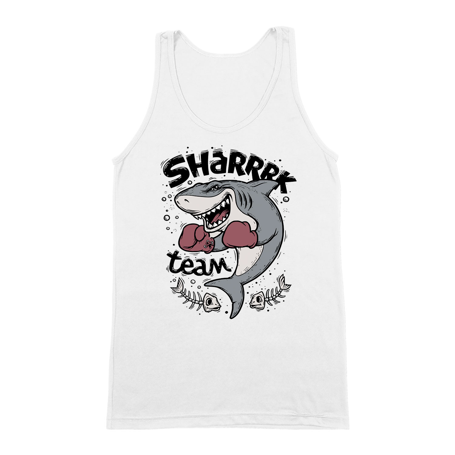 cápa shark team box Fehér Férfi Trikó