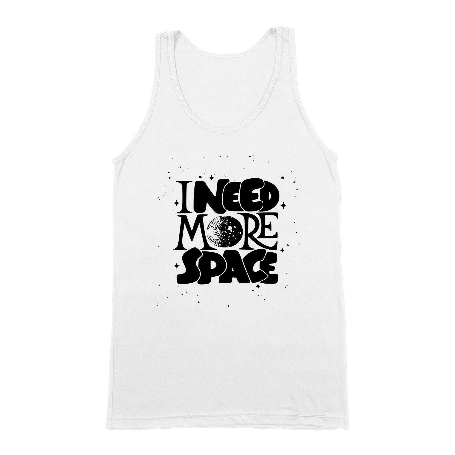 i need more space űr Fehér Férfi Trikó