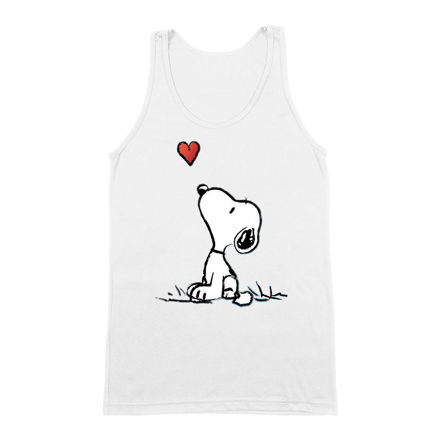 snoopy kutya Fehér Férfi Trikó