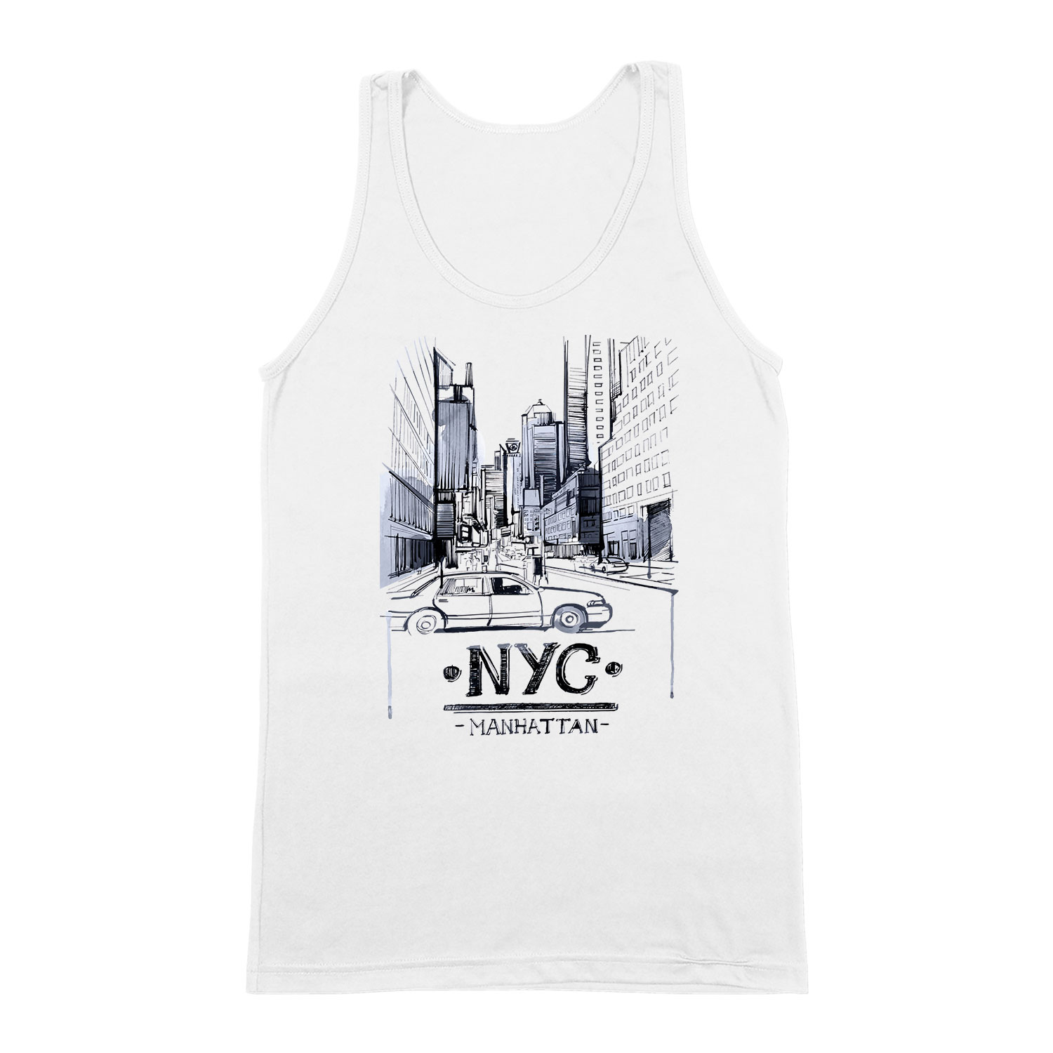 new york manhattan Fehér Férfi Trikó