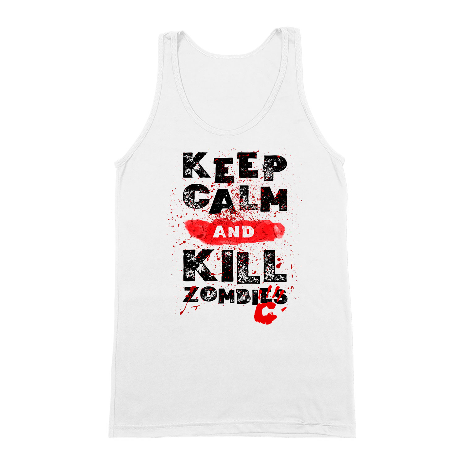 zombi zombik humor Fehér Férfi Trikó