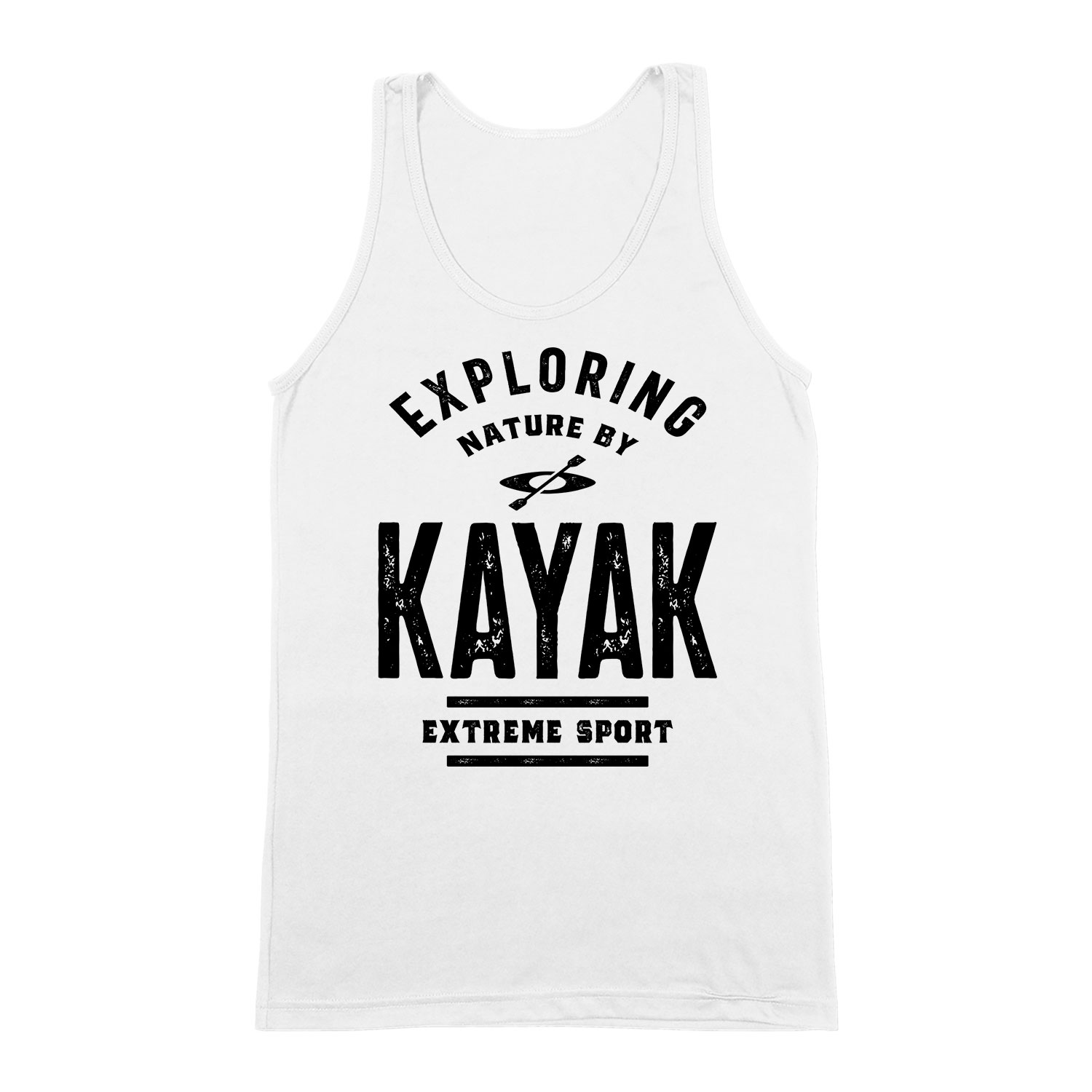 kajak kenu kayak Fehér Férfi Trikó