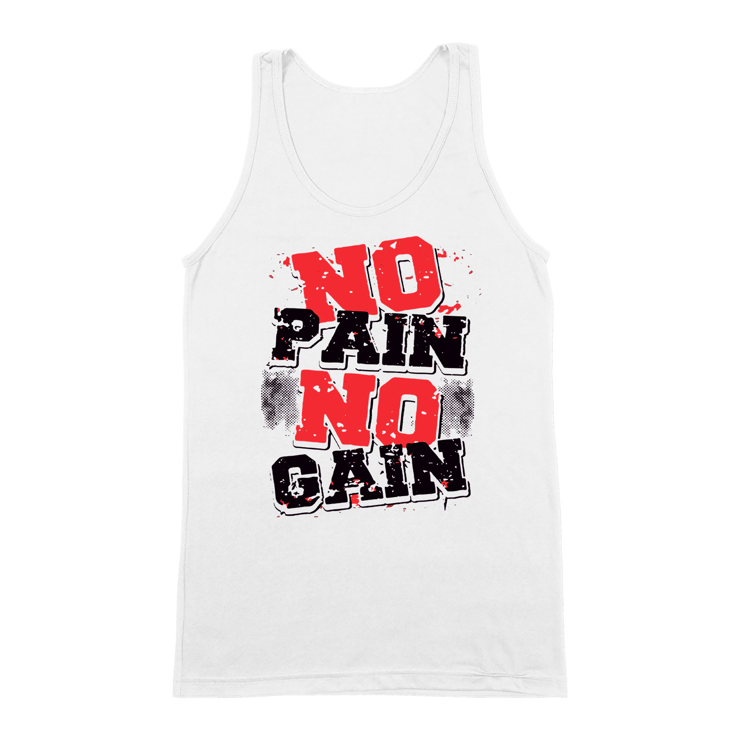 kondi kondizás no pain no gain kondis Fehér Férfi Trikó