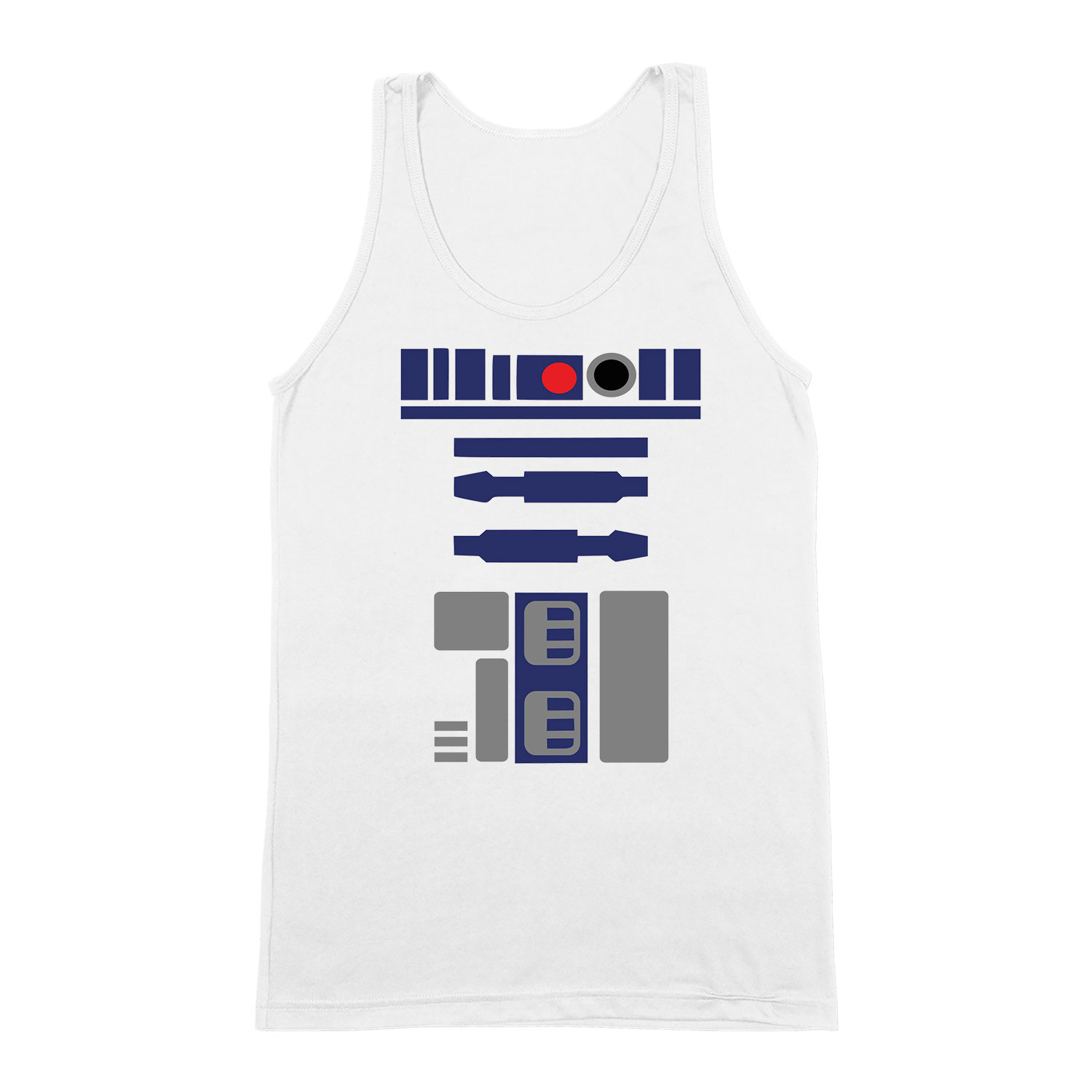 star wars r2d2 Fehér Férfi Trikó