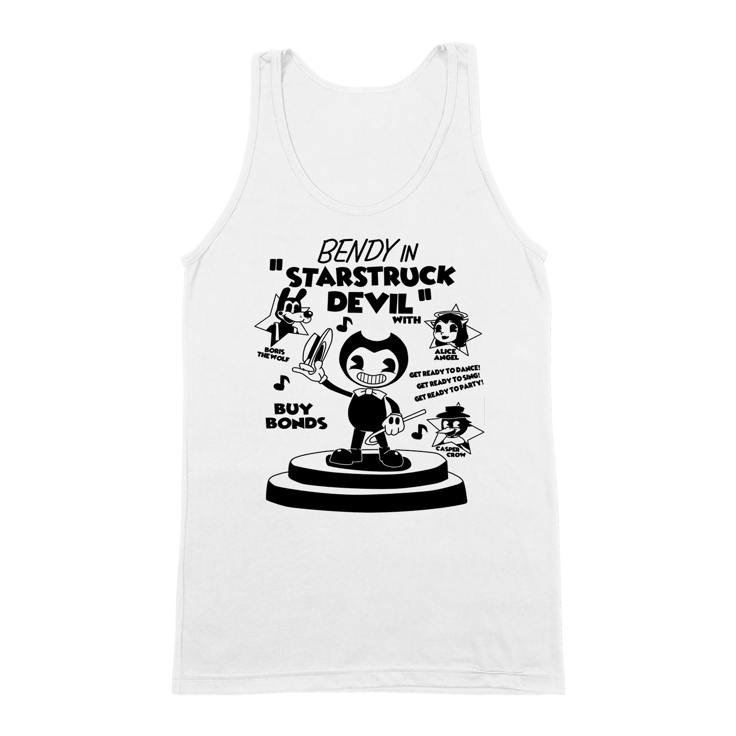 Bendy and the inkmachine Fehér Férfi Trikó
