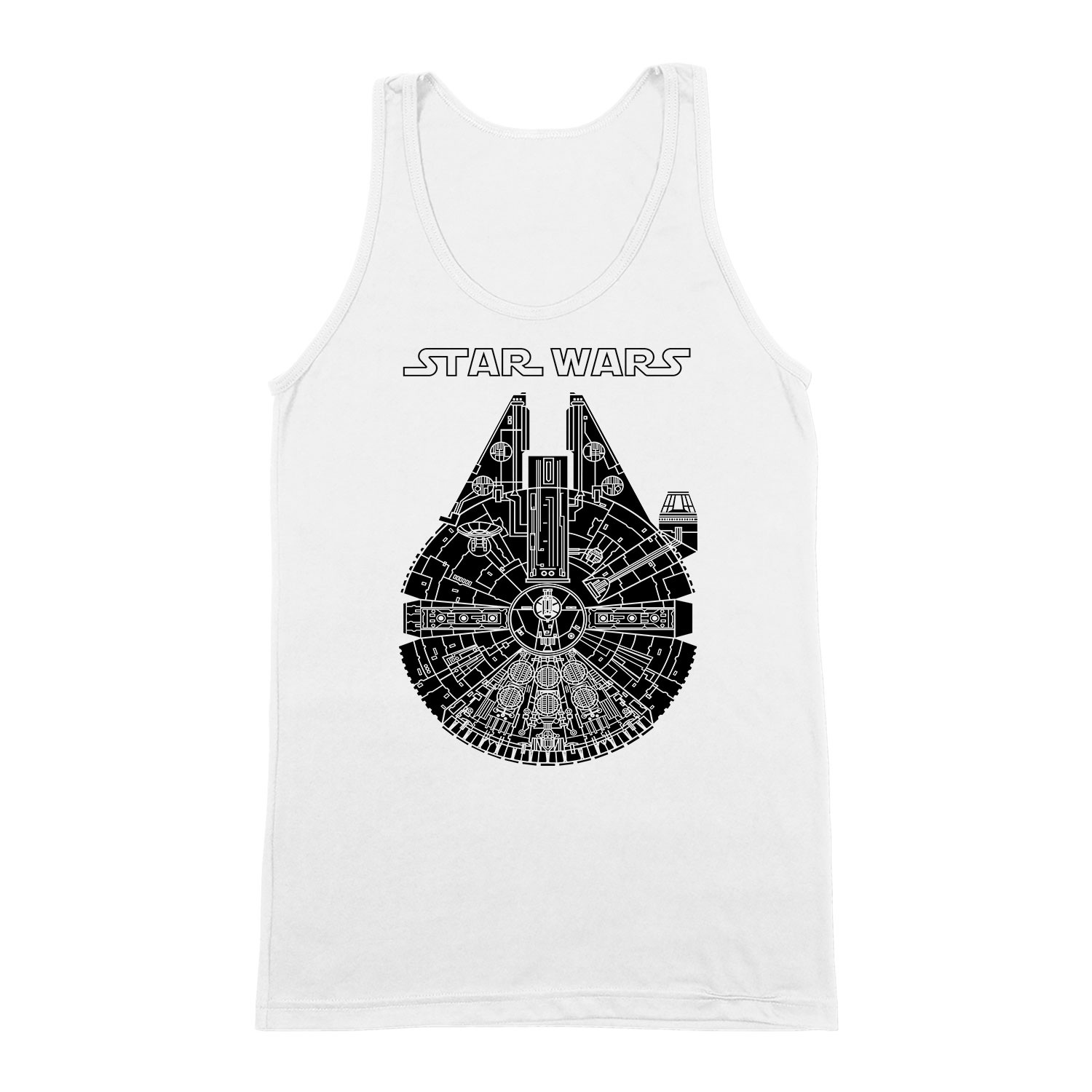 ezeréves sólyom star wars Fehér Férfi Trikó