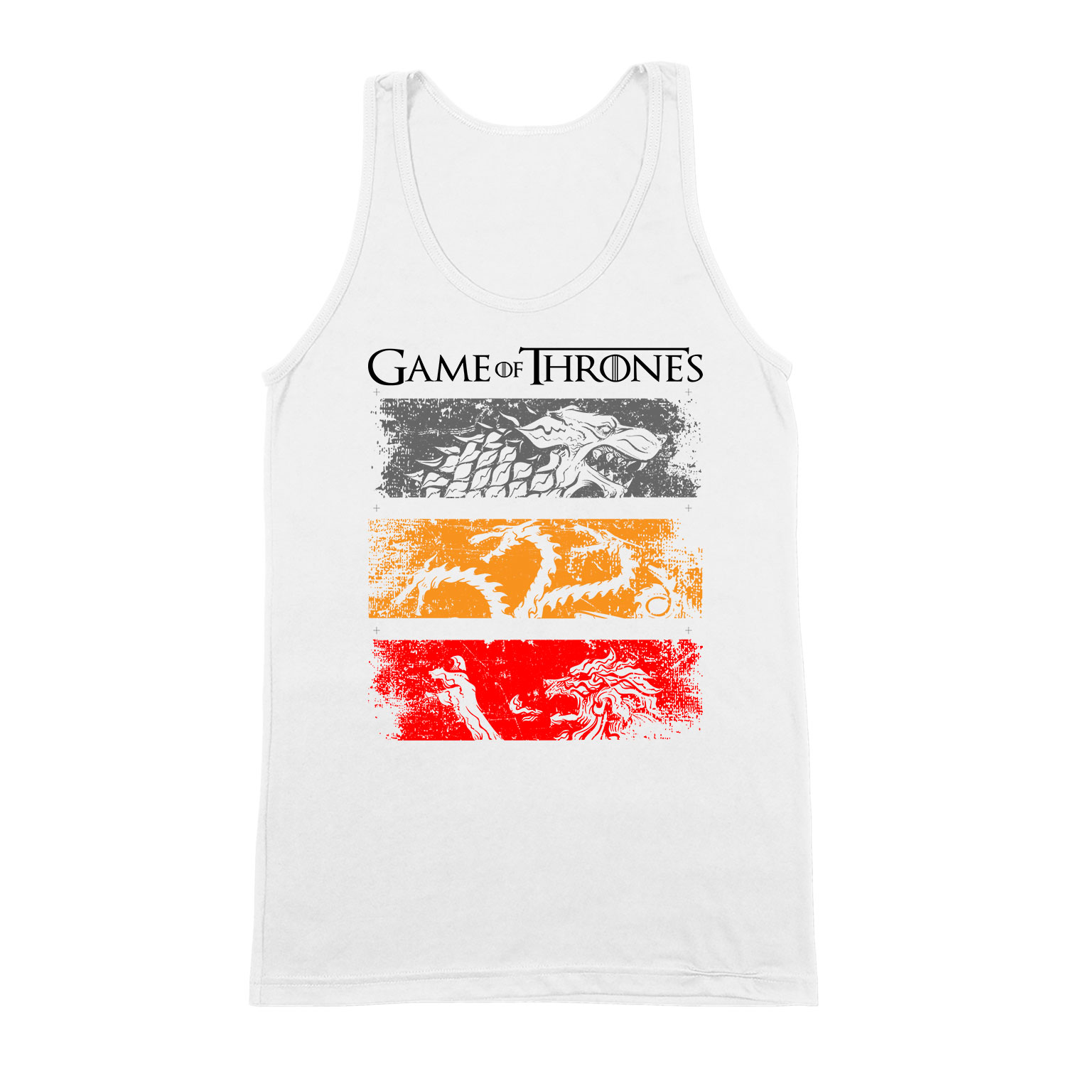 Game Of Thrones trónok harca Fehér Férfi Trikó