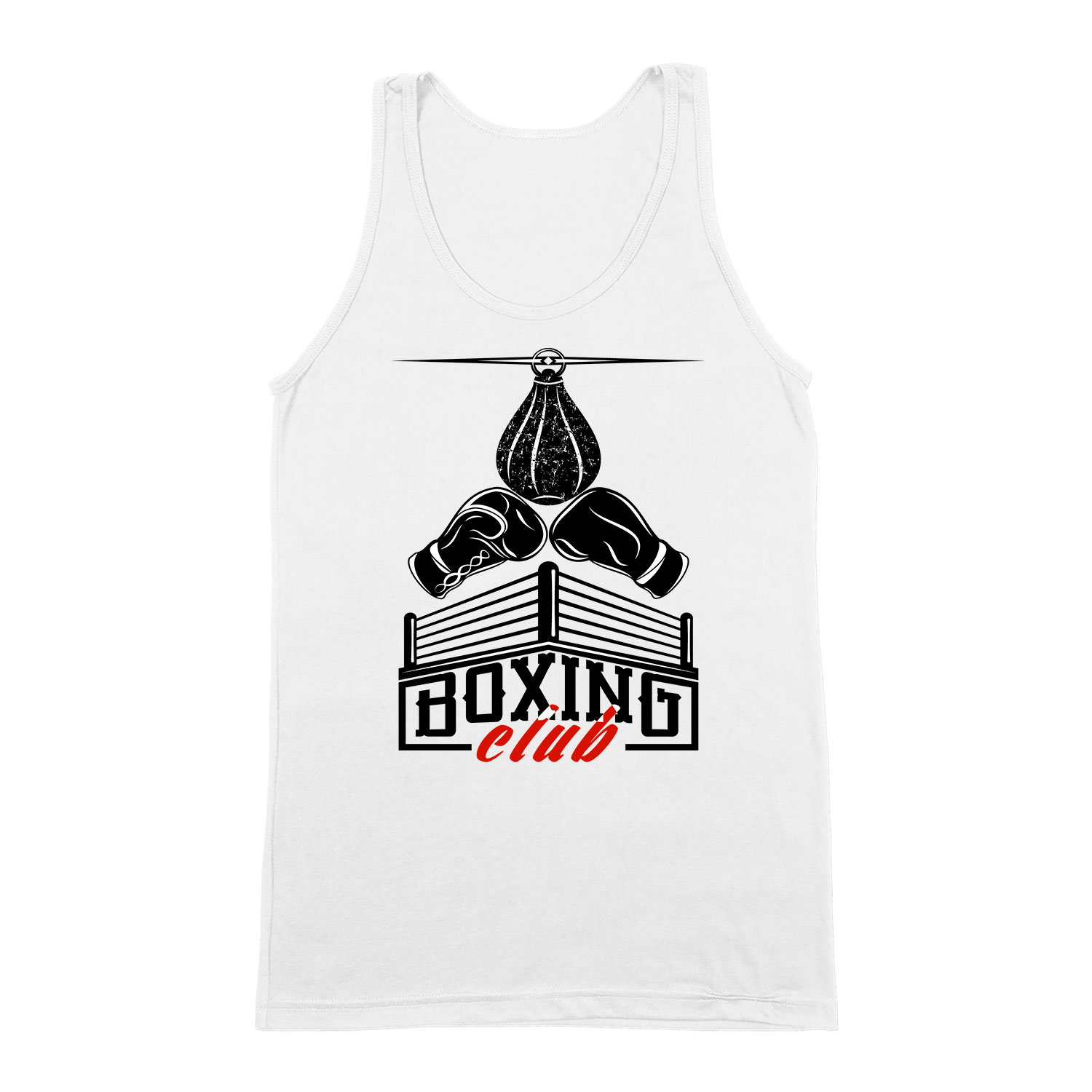 box boxing Fehér Férfi Trikó