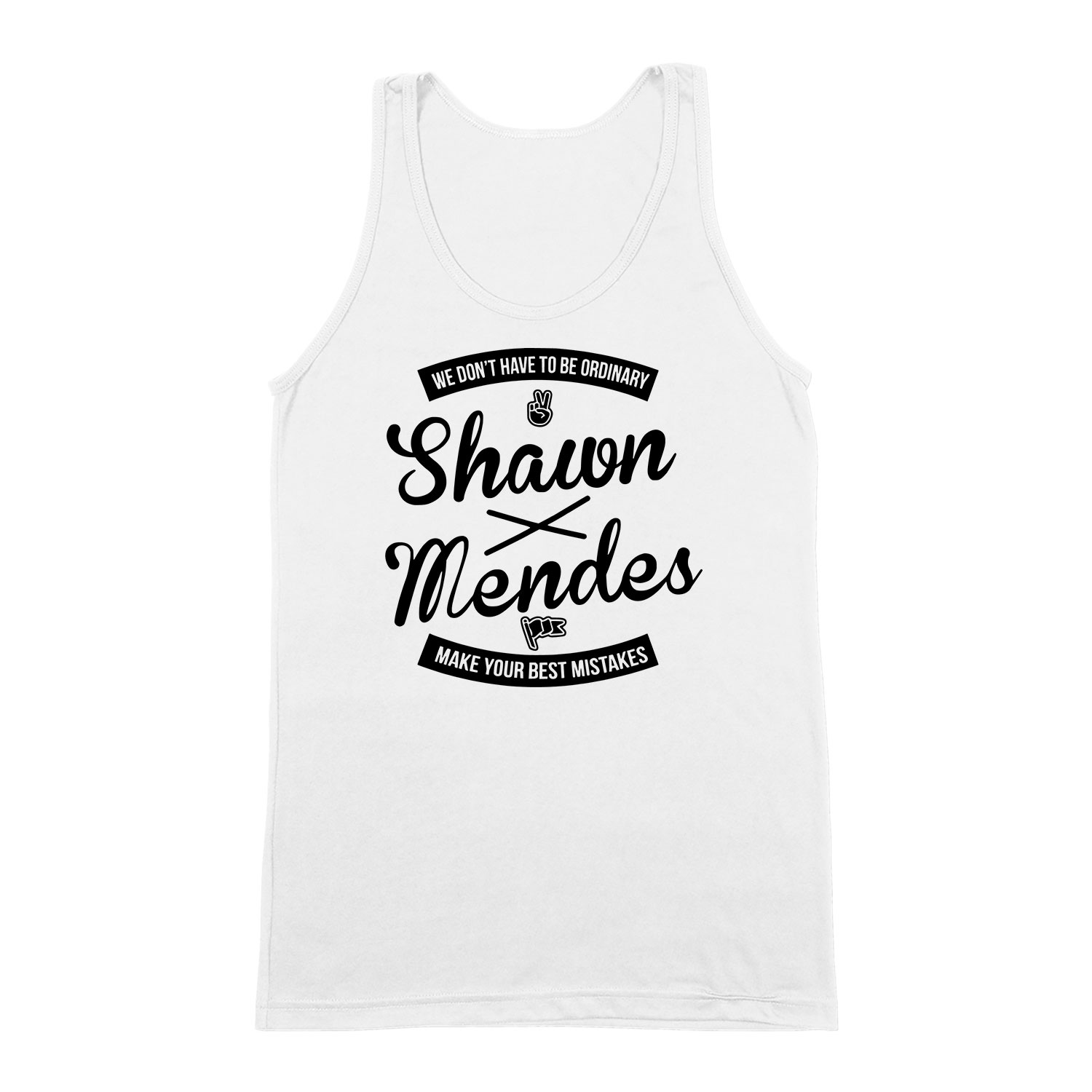 Shawn Mendes Fehér Férfi Trikó