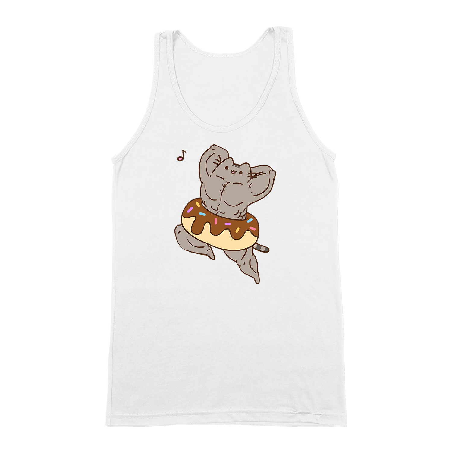 Izmos Pusheen Macska Macskás Fehér Férfi Trikó