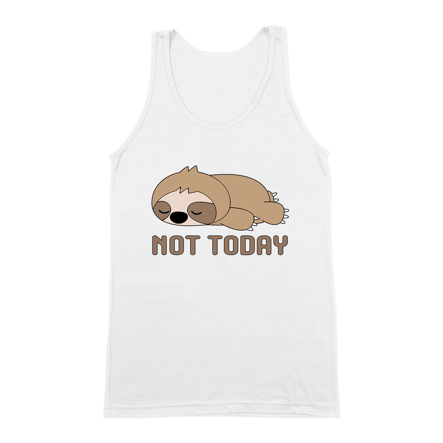 lusta lajhár not today Fehér Férfi Trikó