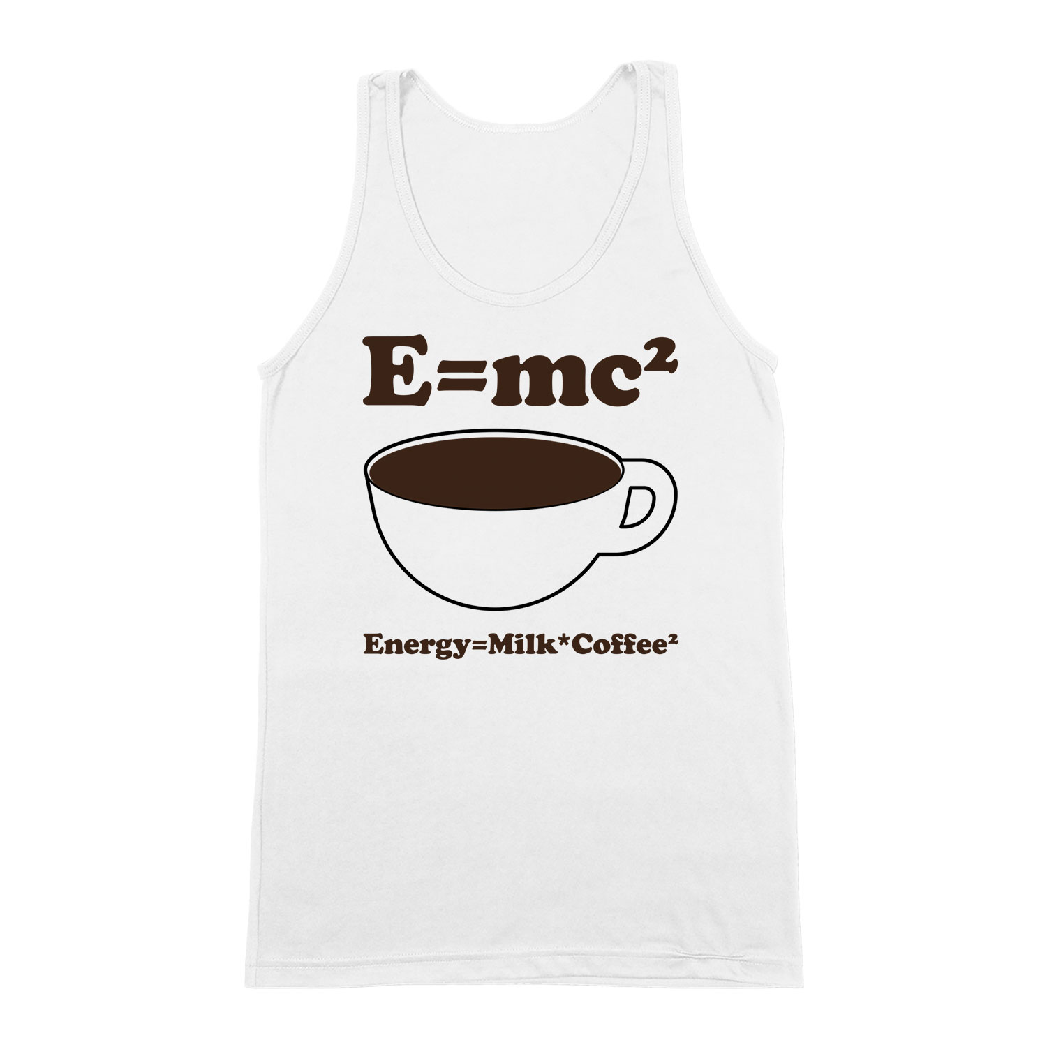 kávé emc 2 Fehér Férfi Trikó