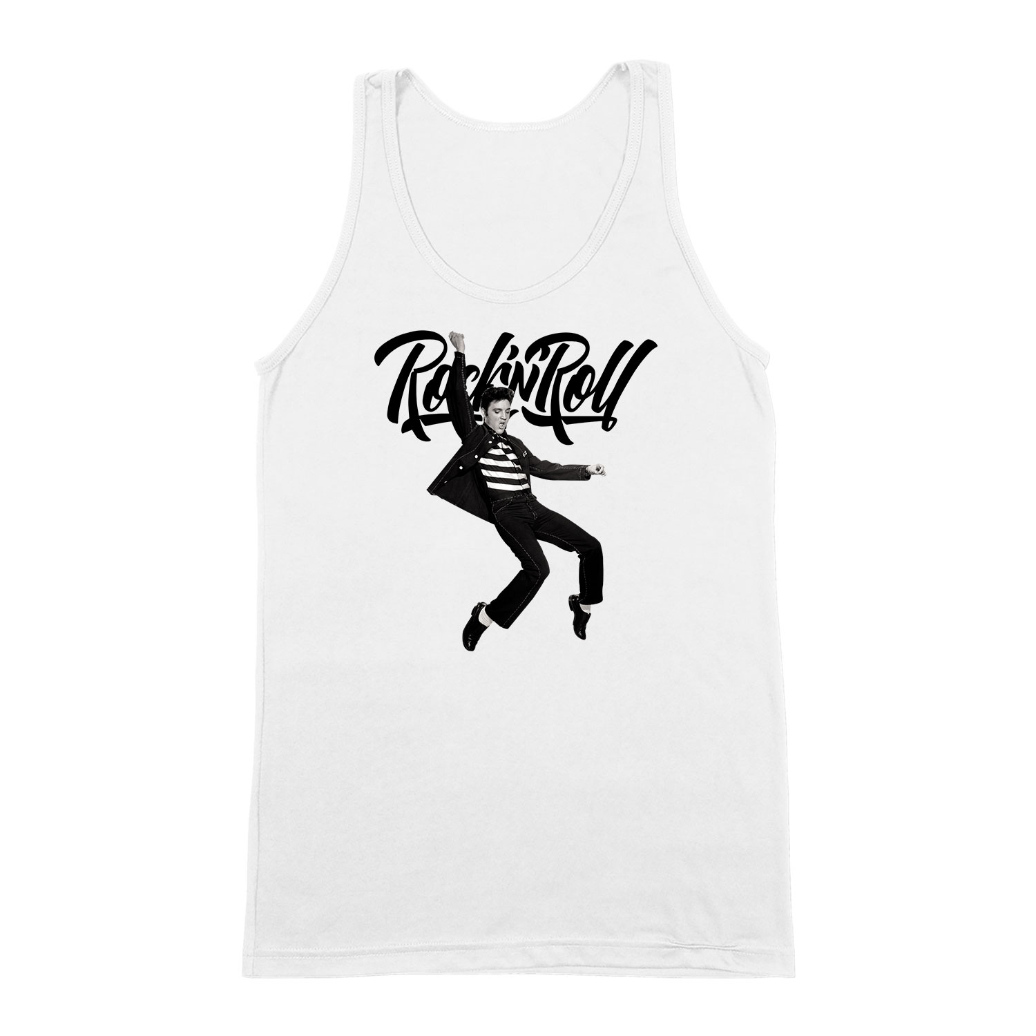 rock n roll elvis presley Fehér Férfi Trikó