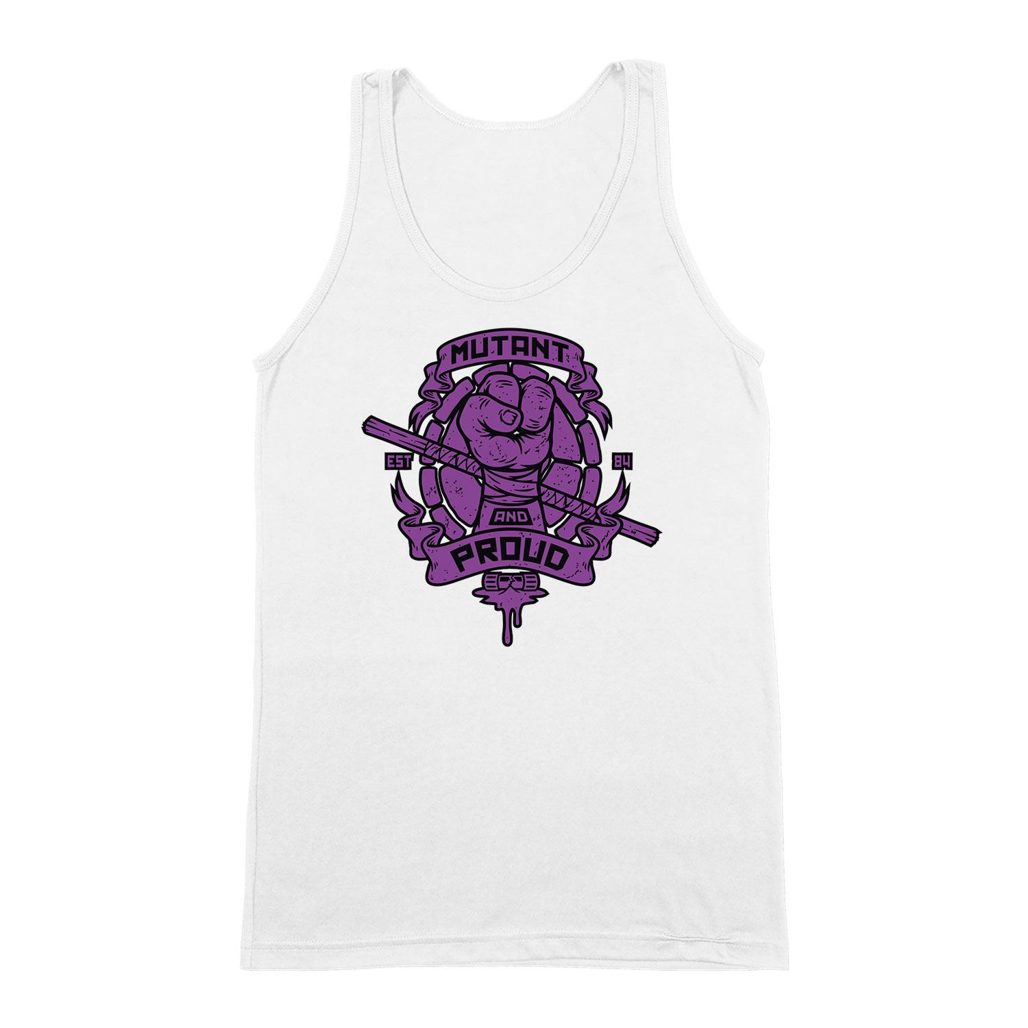 tini ninja teknőcök tmnt donatello Fehér Férfi Trikó