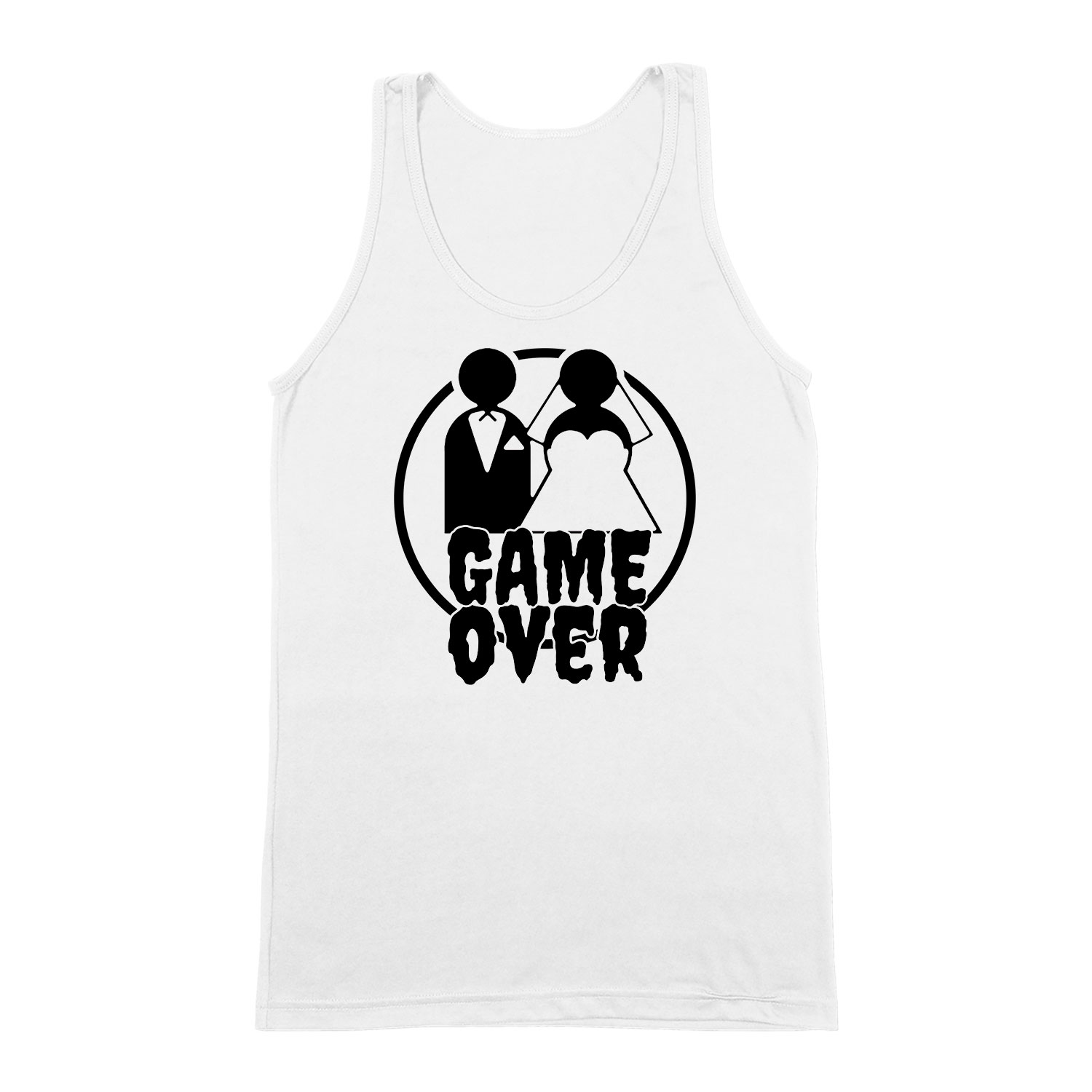 game over legénybúcsú humor Fehér Férfi Trikó