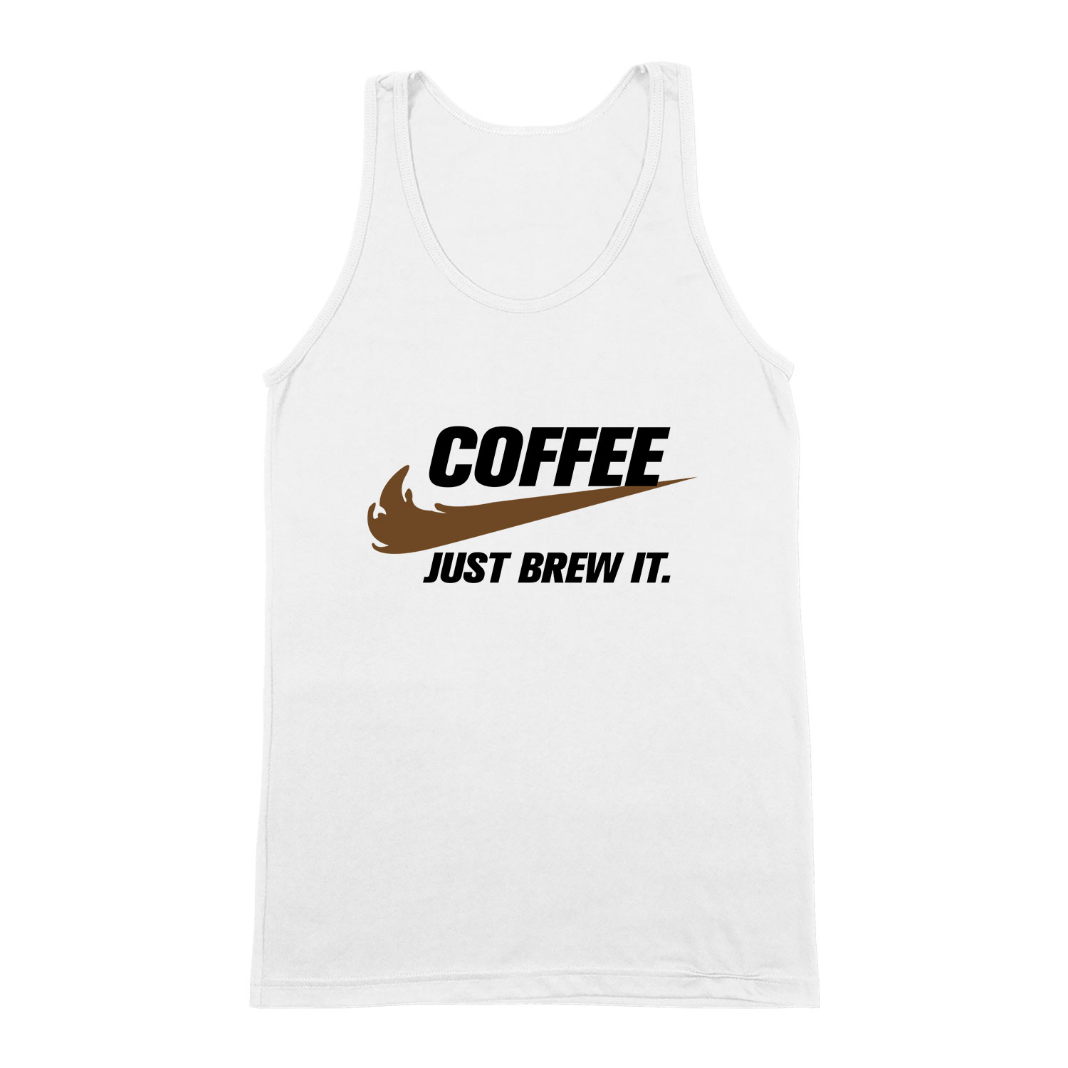 kávé coffe Fehér Férfi Trikó
