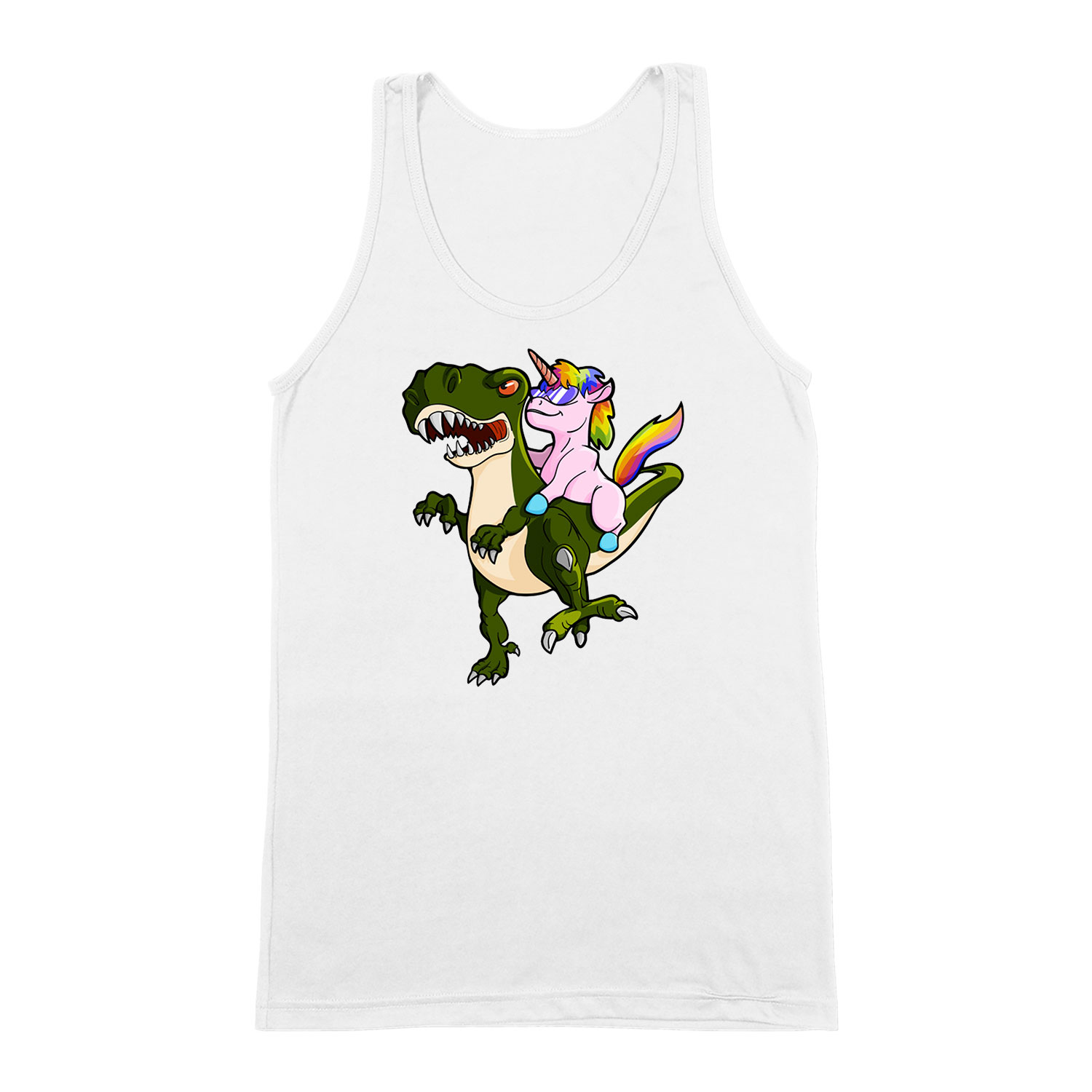 unikornis t-rex Fehér Férfi Trikó