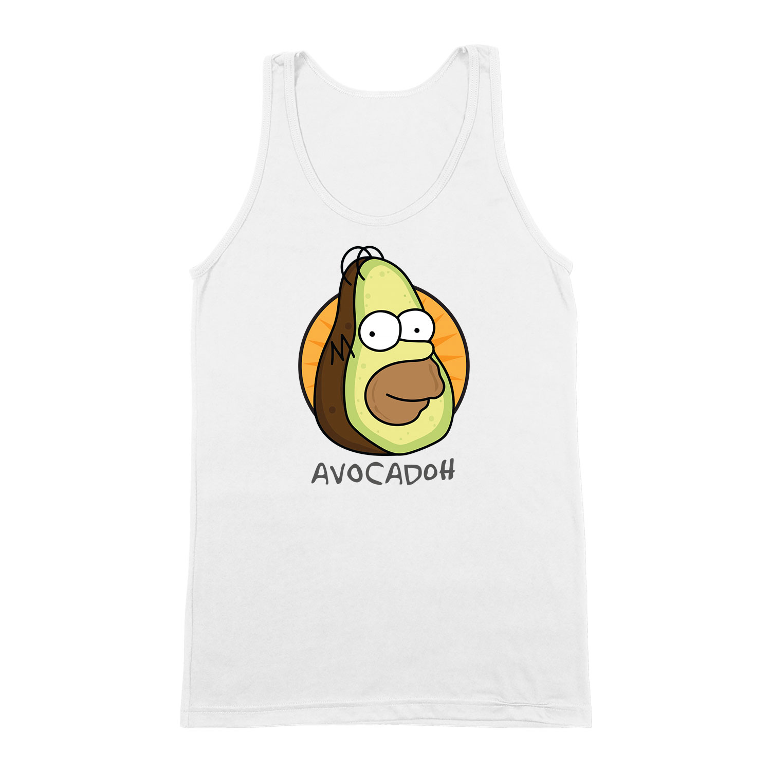 homer simpson avocadoh Fehér Férfi Trikó