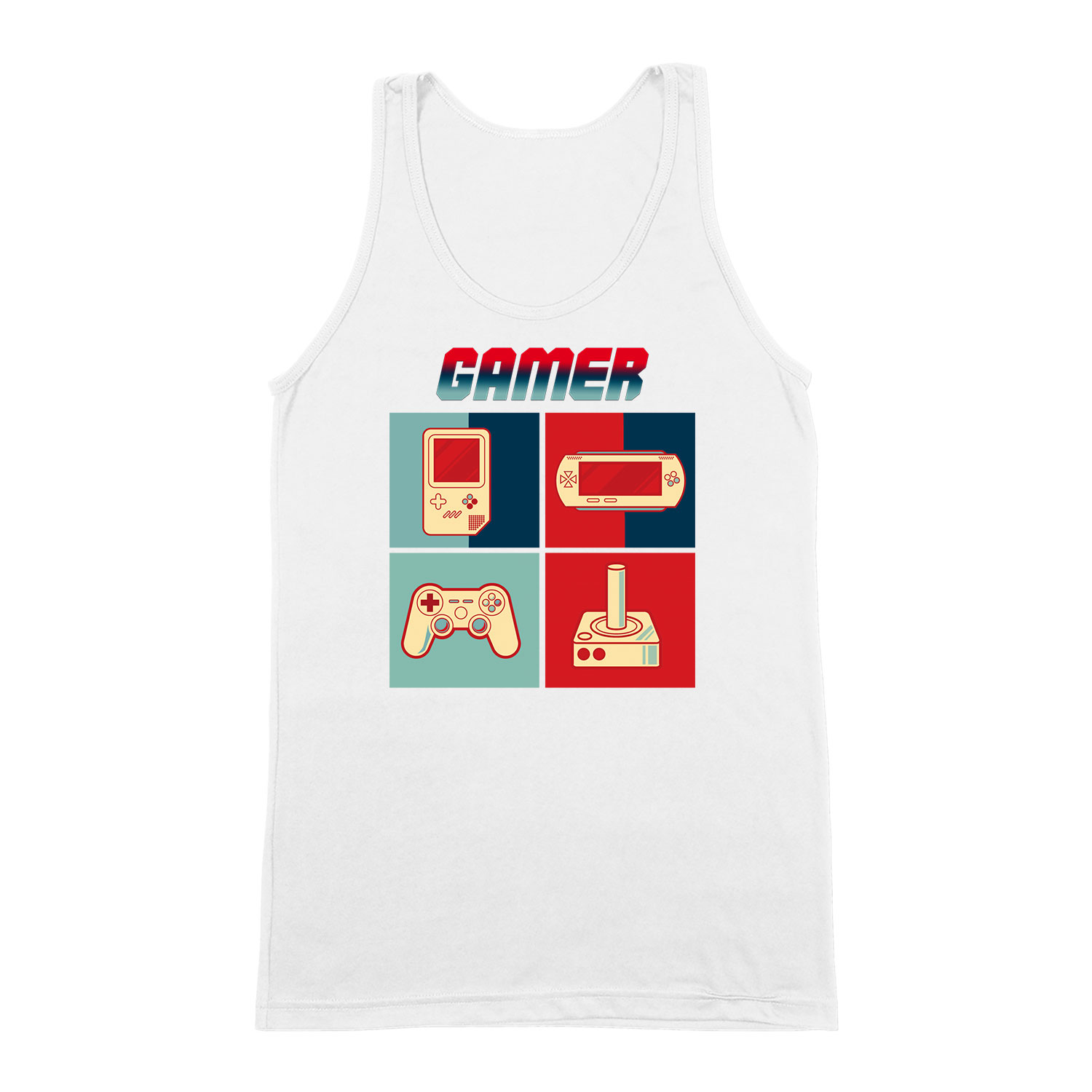 Gamer joystick gameboy Fehér Férfi Trikó